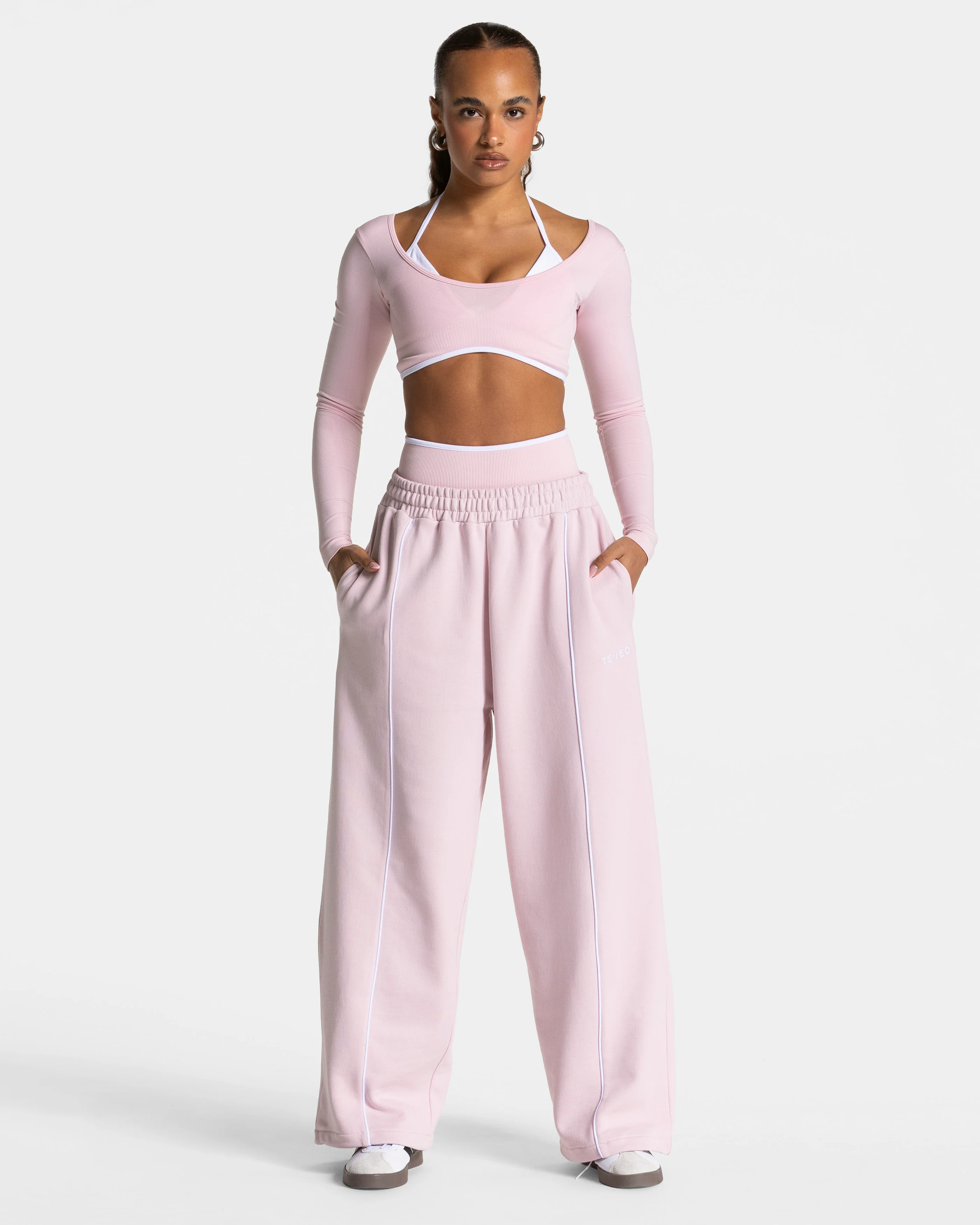 Contrastline Wide Leg Jogger "Rosa" - Image 3