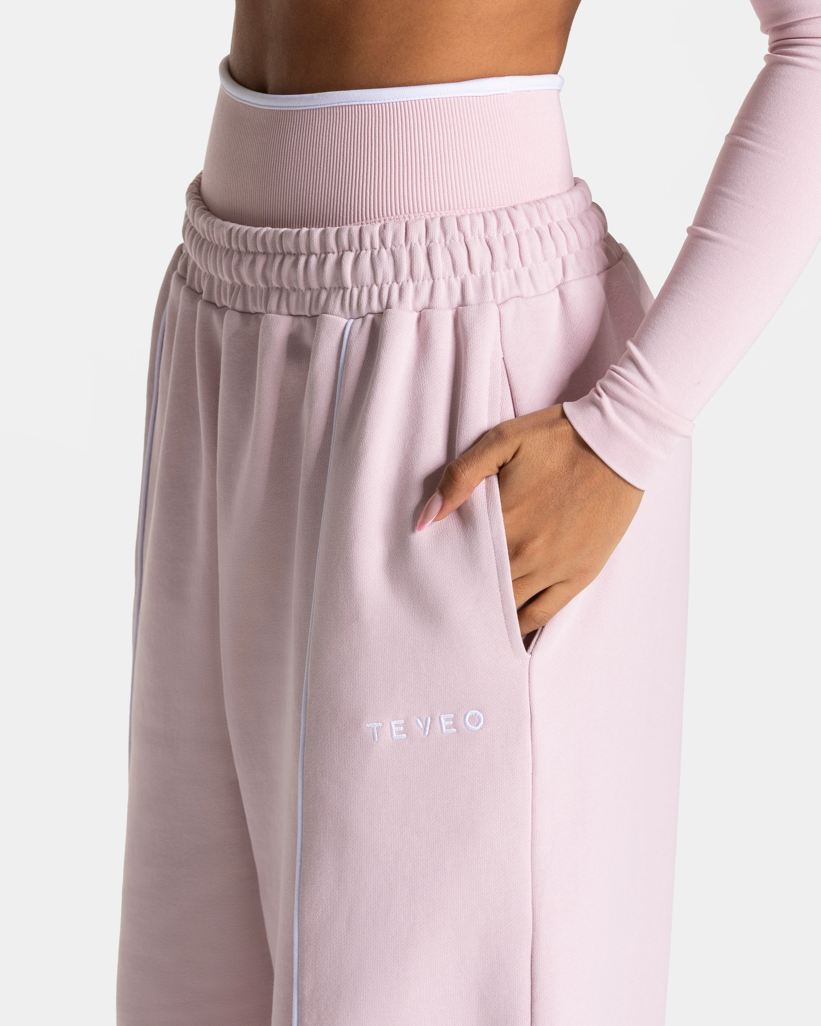 Contrastline Wide Leg Jogger "Rosa" - Image 4