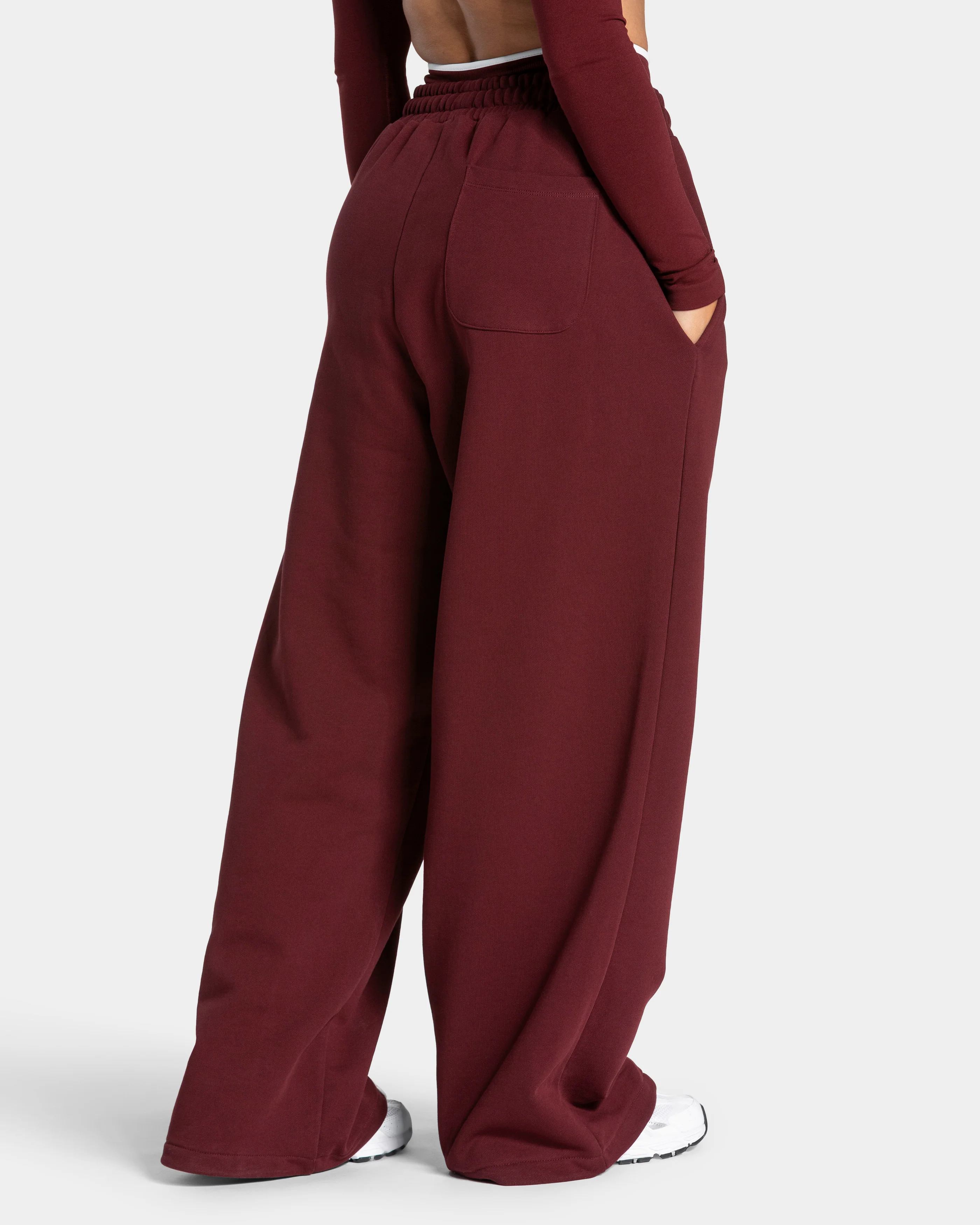 Contrastline Wide Leg Jogger "Weinrot" - Image 2