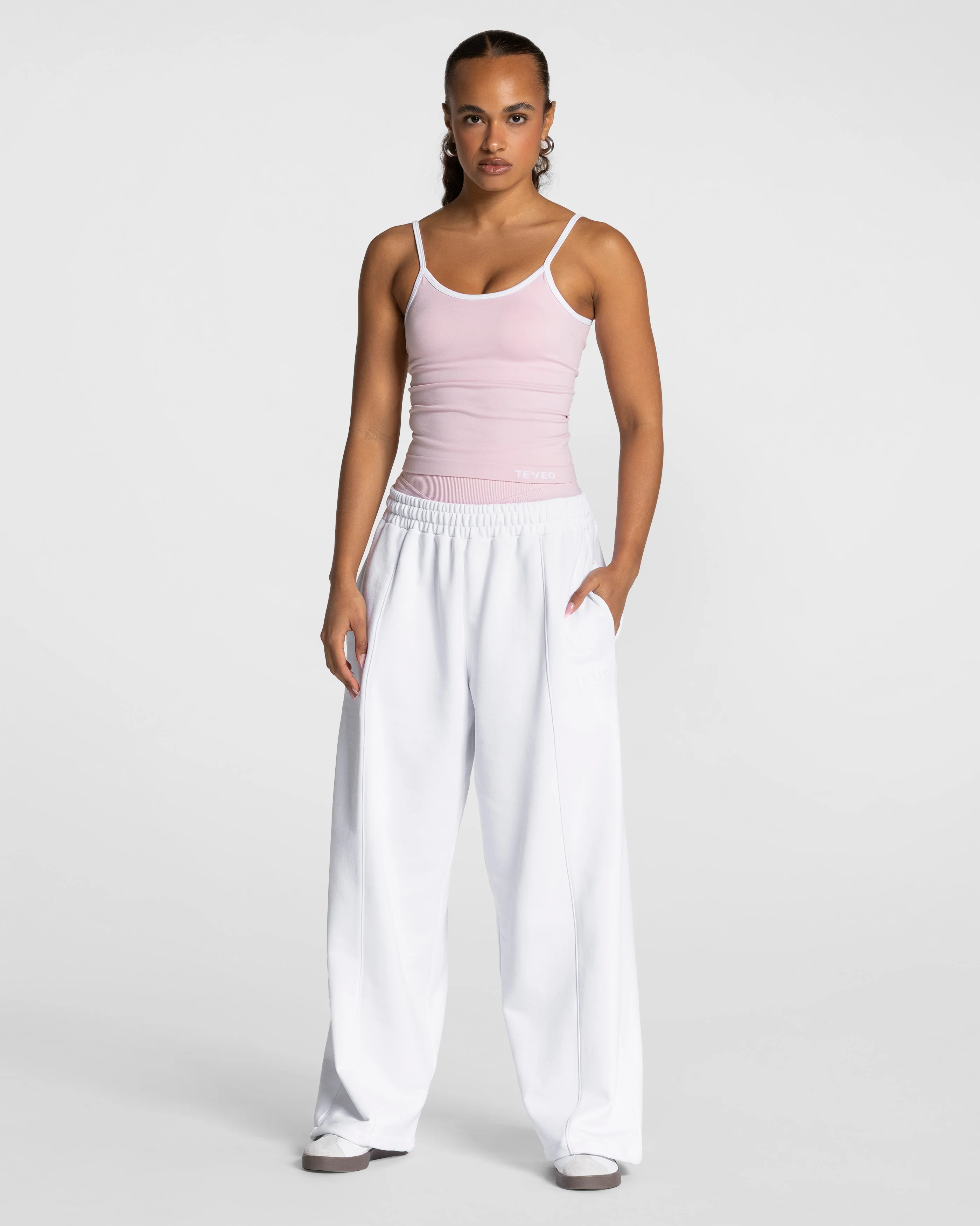 Contrastline Wide Leg Jogger "Weiß" - Image 3
