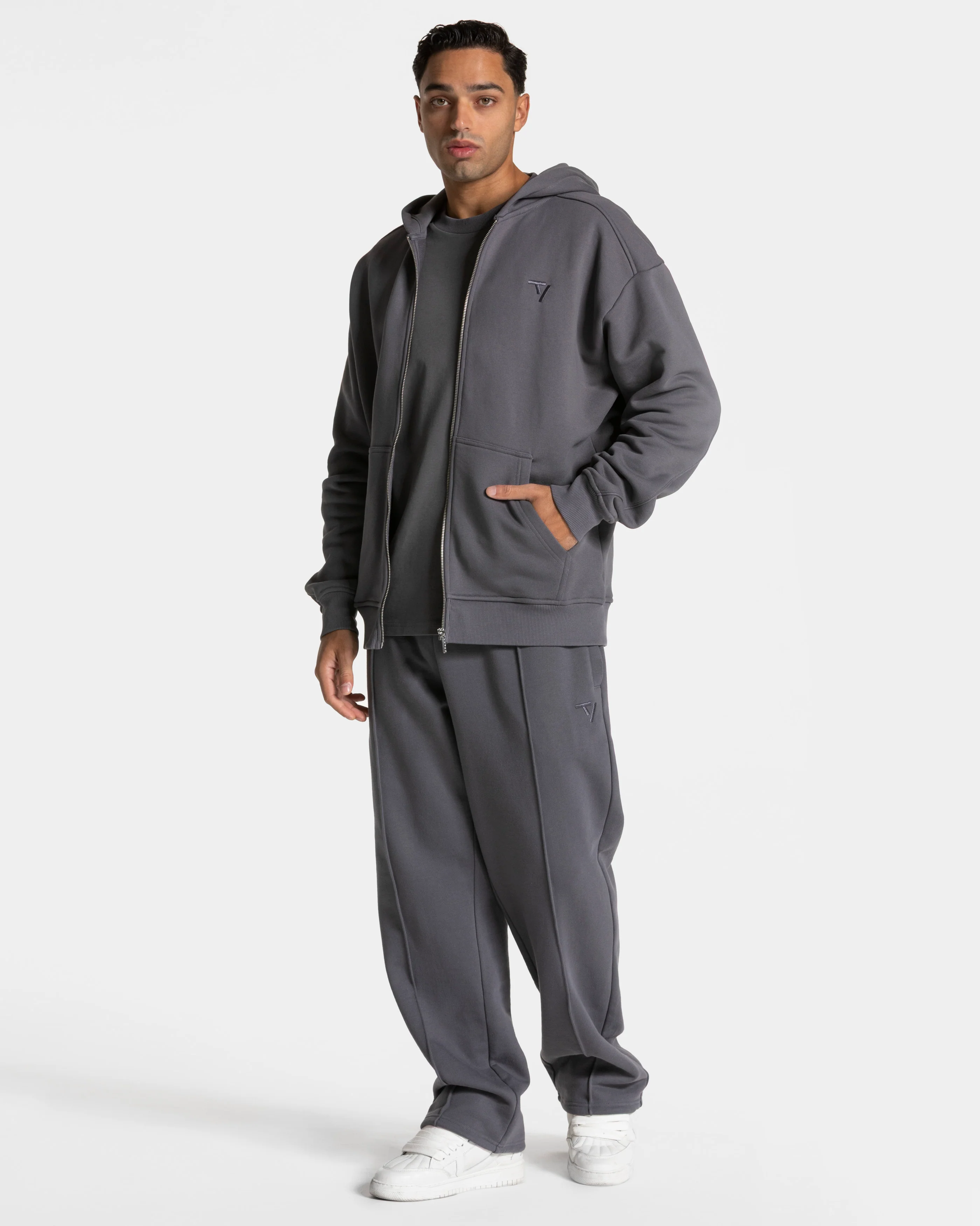 Contrastline Zip Jacke "Graphit" - Image 3