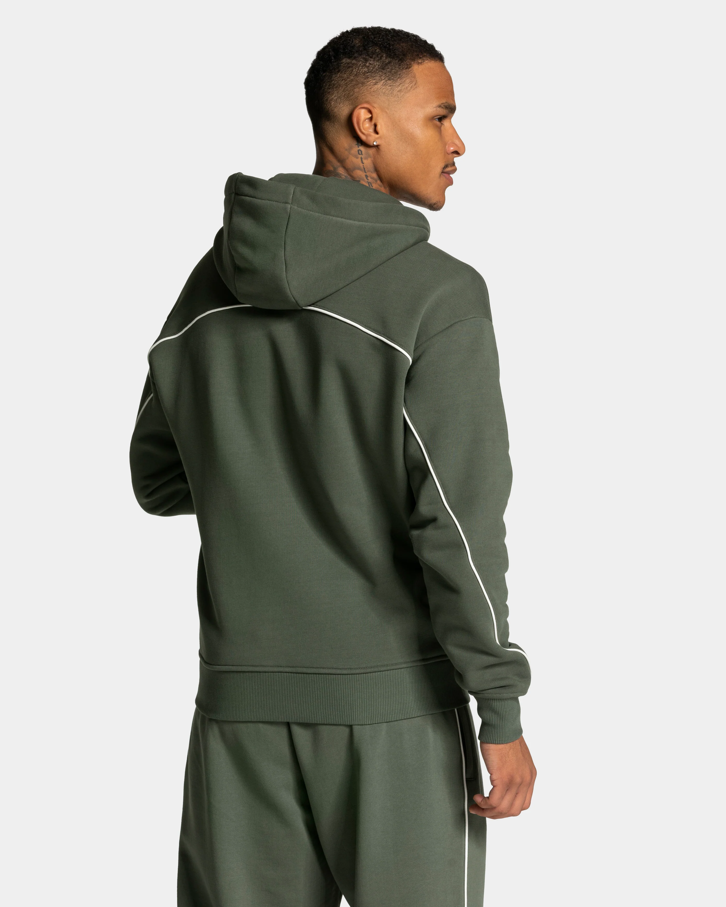Contrastline Zip Jacke "Khaki" - Image 2