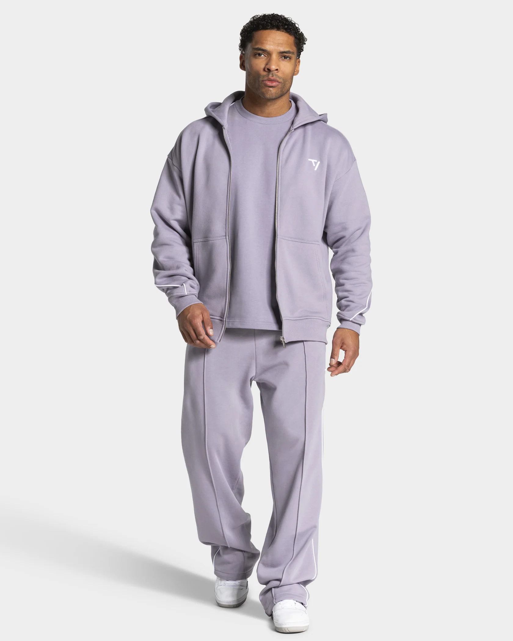 Contrastline Zip Jacke "Lavendel" - Image 3
