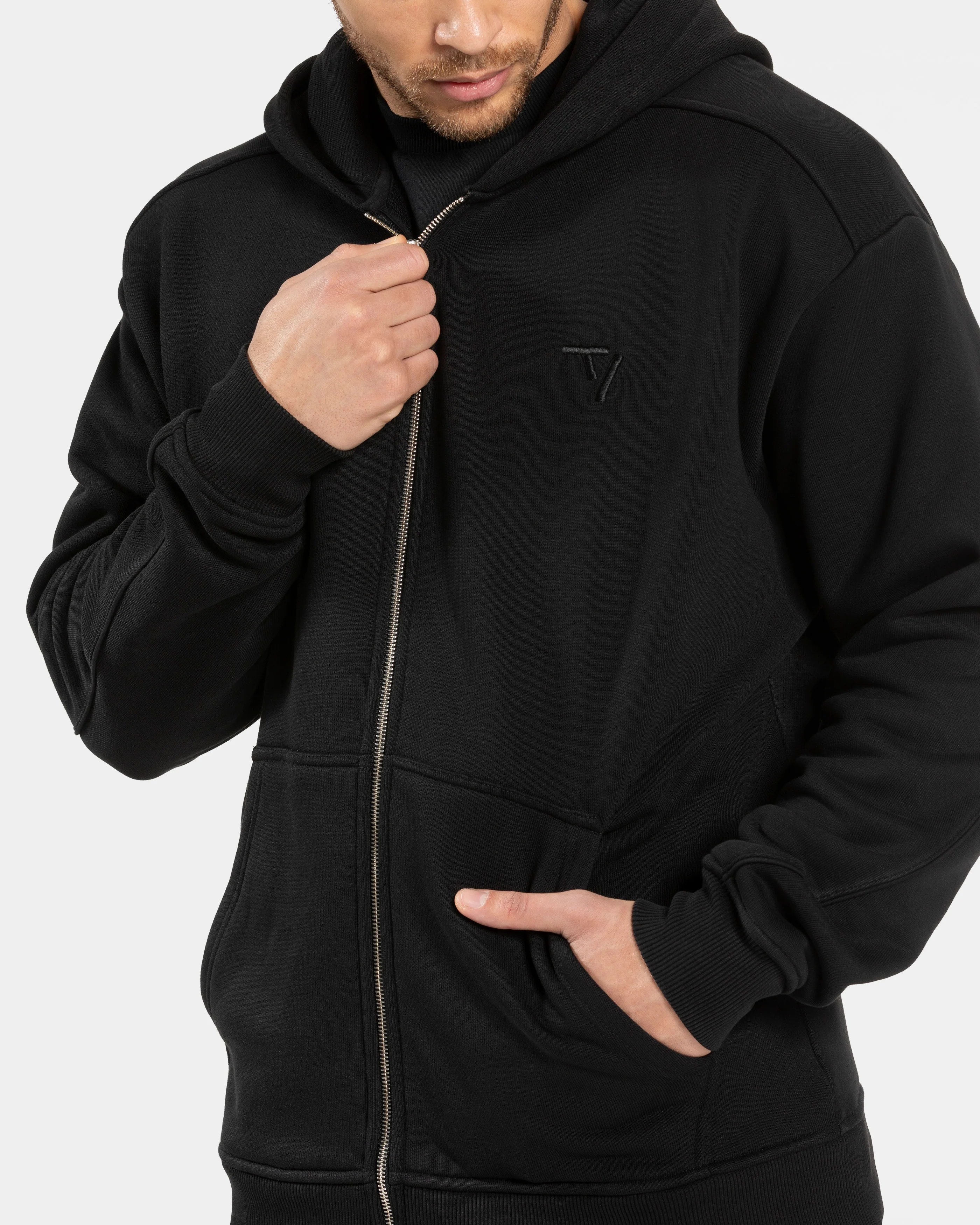Contrastline Zip Jacke "Schwarz" - Image 4
