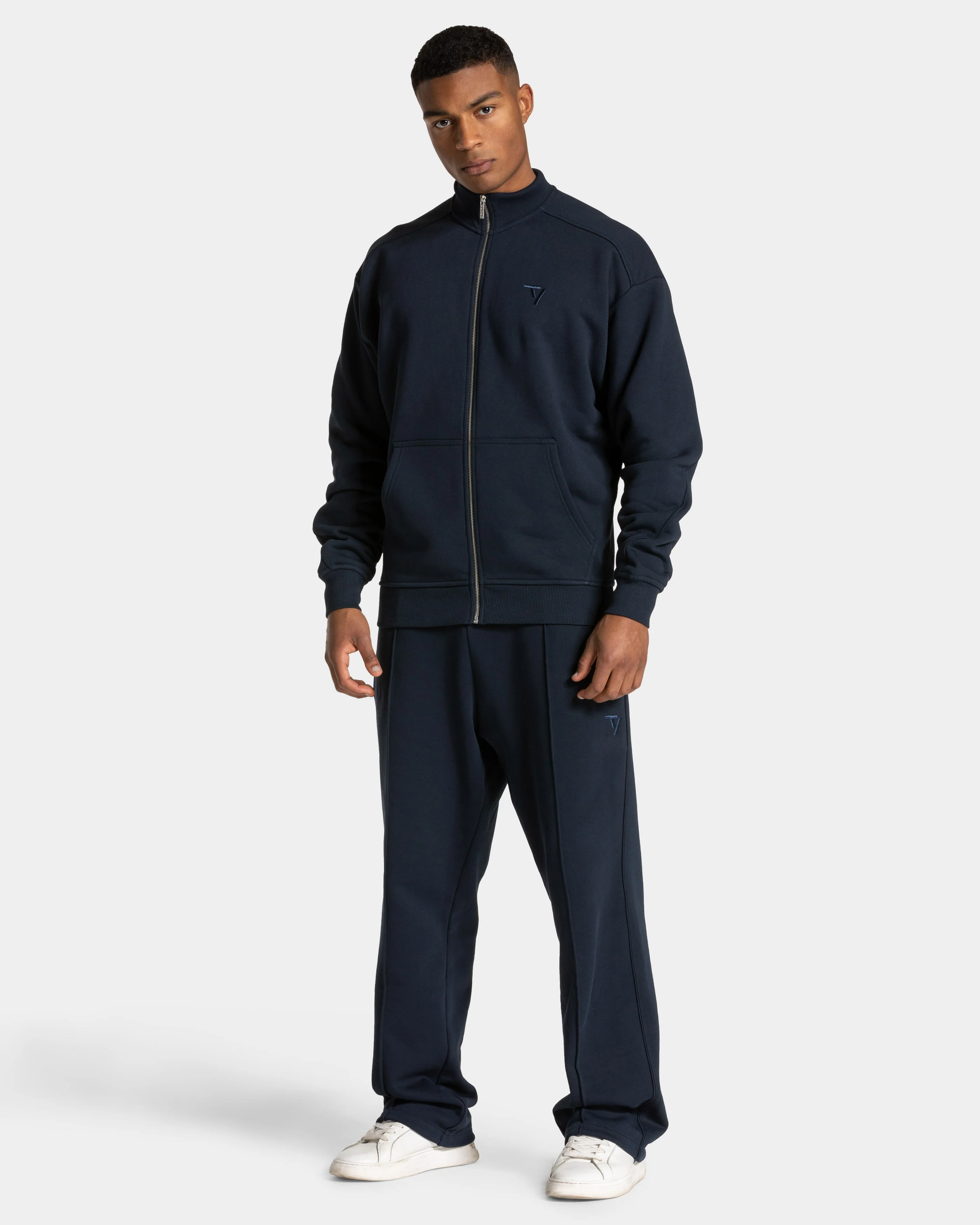 Contrastline Zip Sweater "Midnight" - Image 3