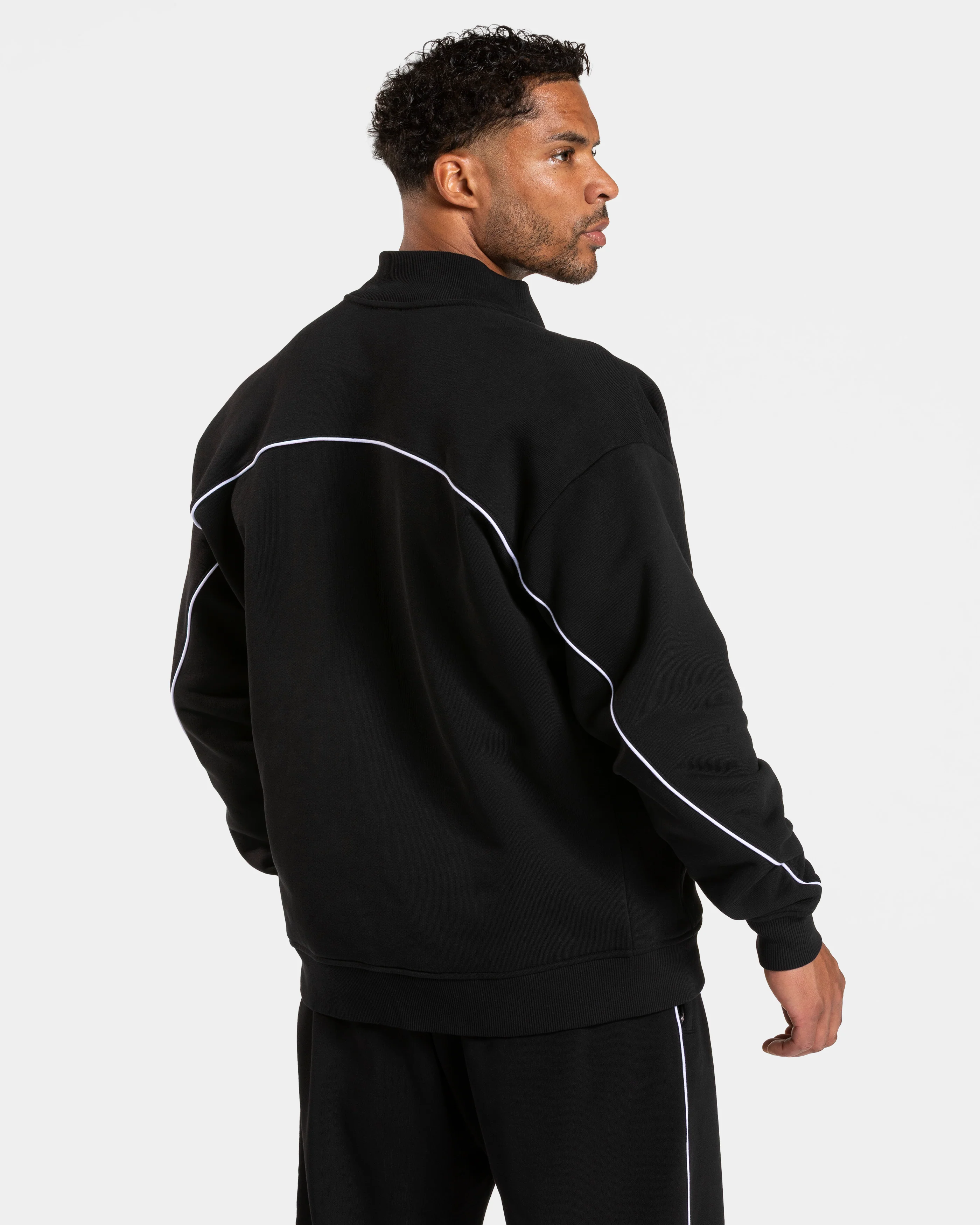 Contrastline Zip Sweater "Schwarz - Weiß" - Image 2