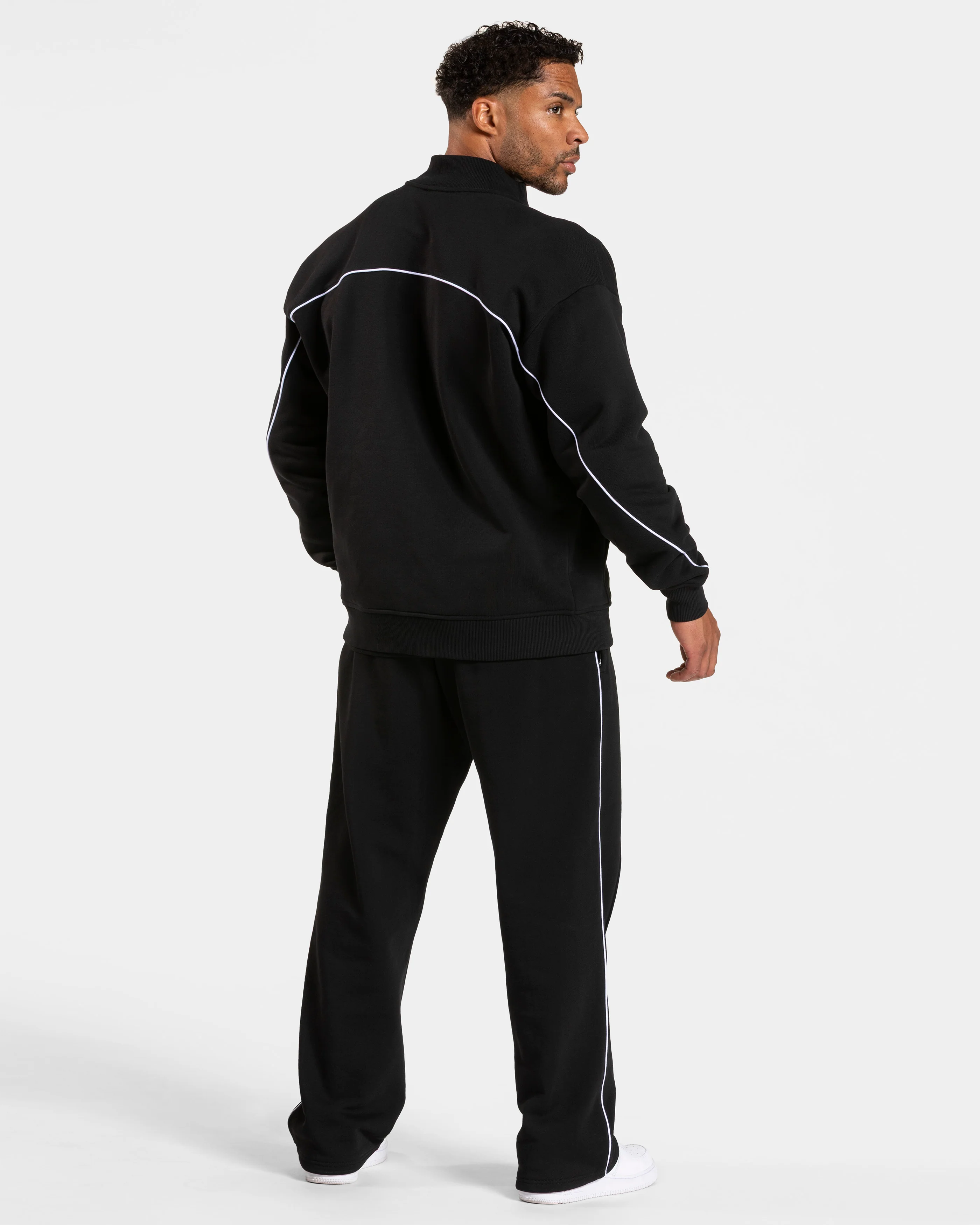 Contrastline Zip Sweater "Schwarz - Weiß" - Image 5