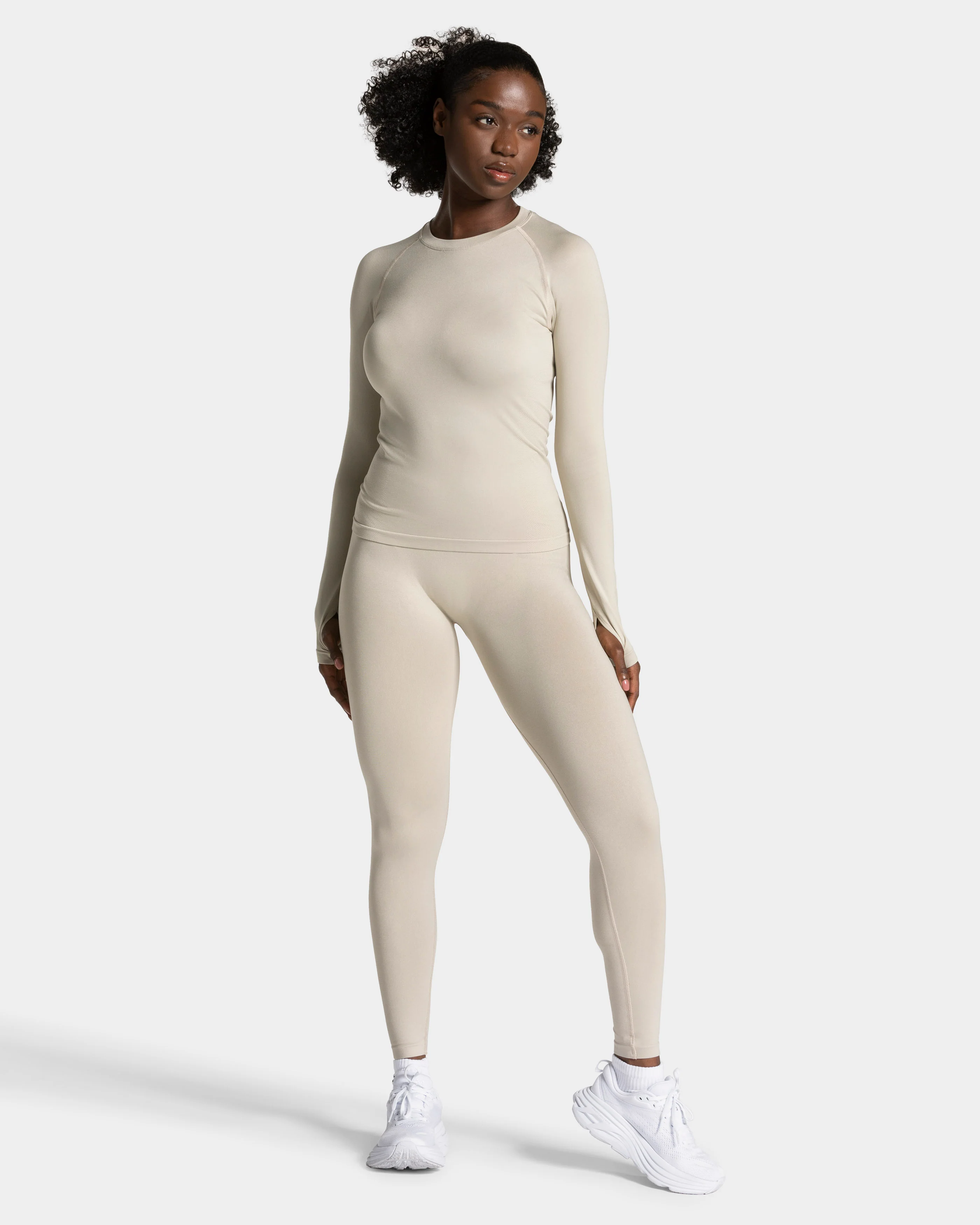 END Running Sculpt Scrunch Leggings "Latte" - Image 5