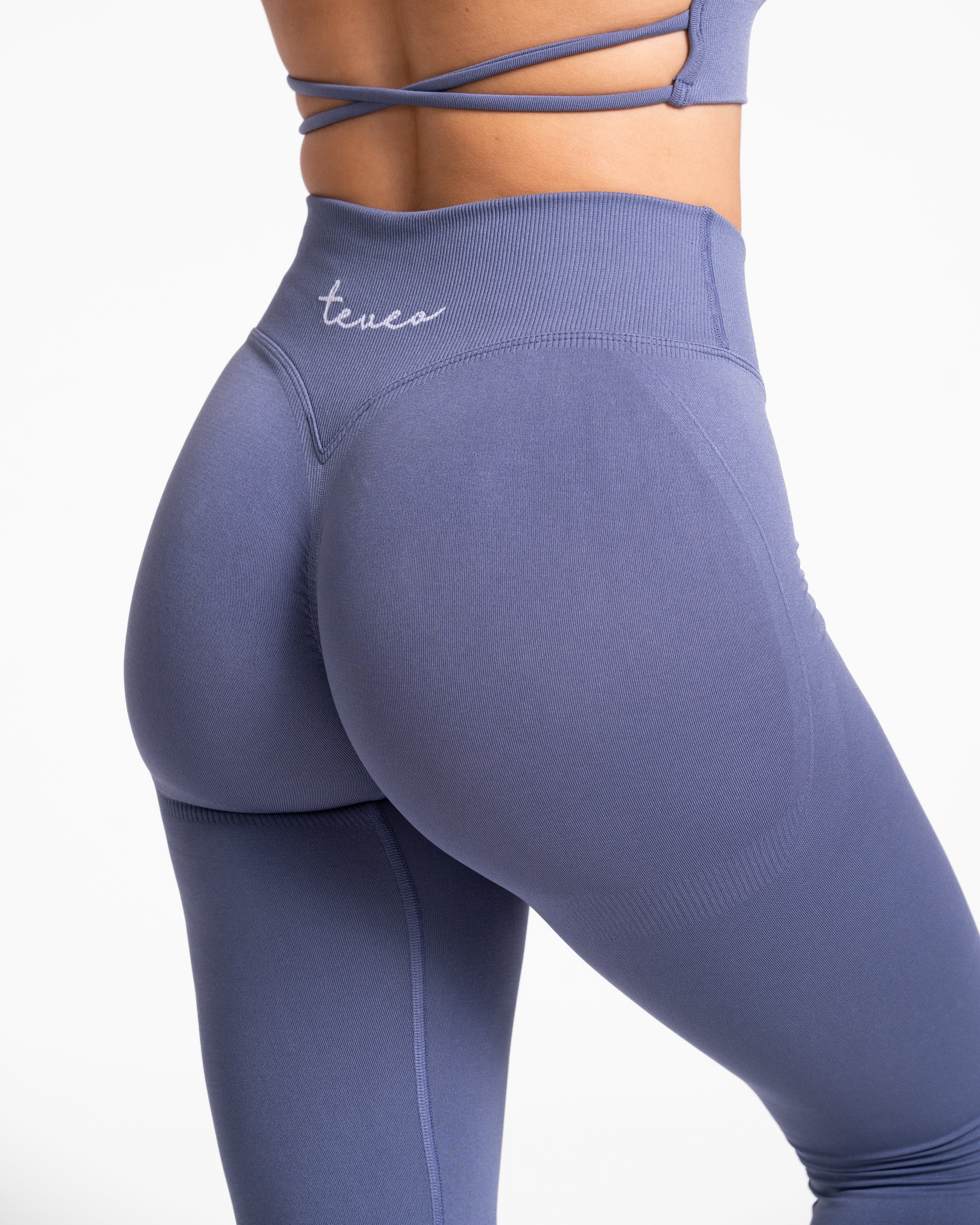 Fearless V-Shape Covert Scrunch Leggings "Blau" - Image 4