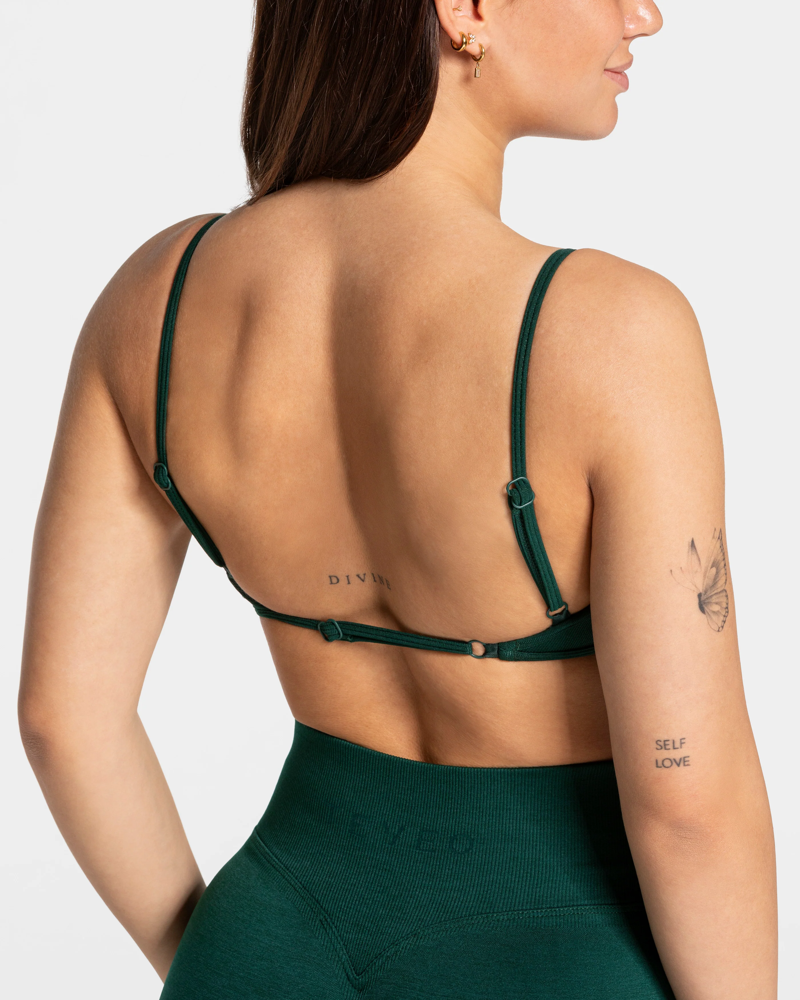 Femme Backless Bh "Dunkelgrün" - Image 4