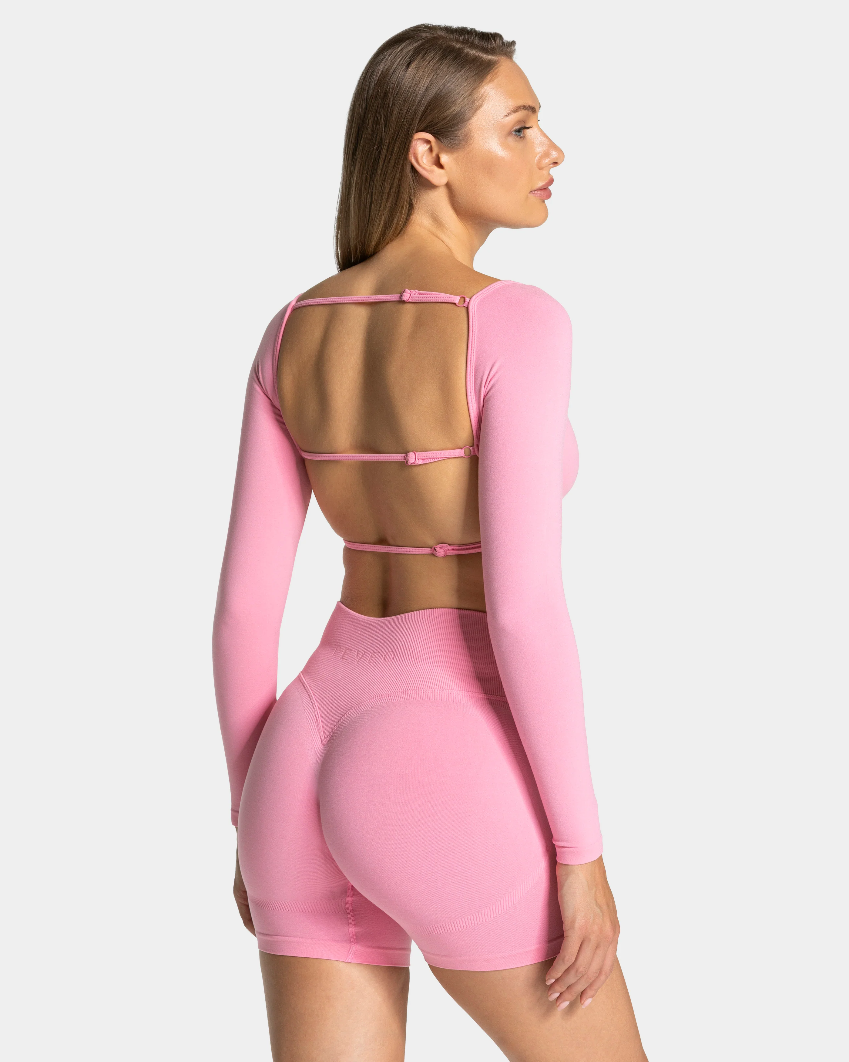 Femme Backless Longsleeve "Pink" - Image 2