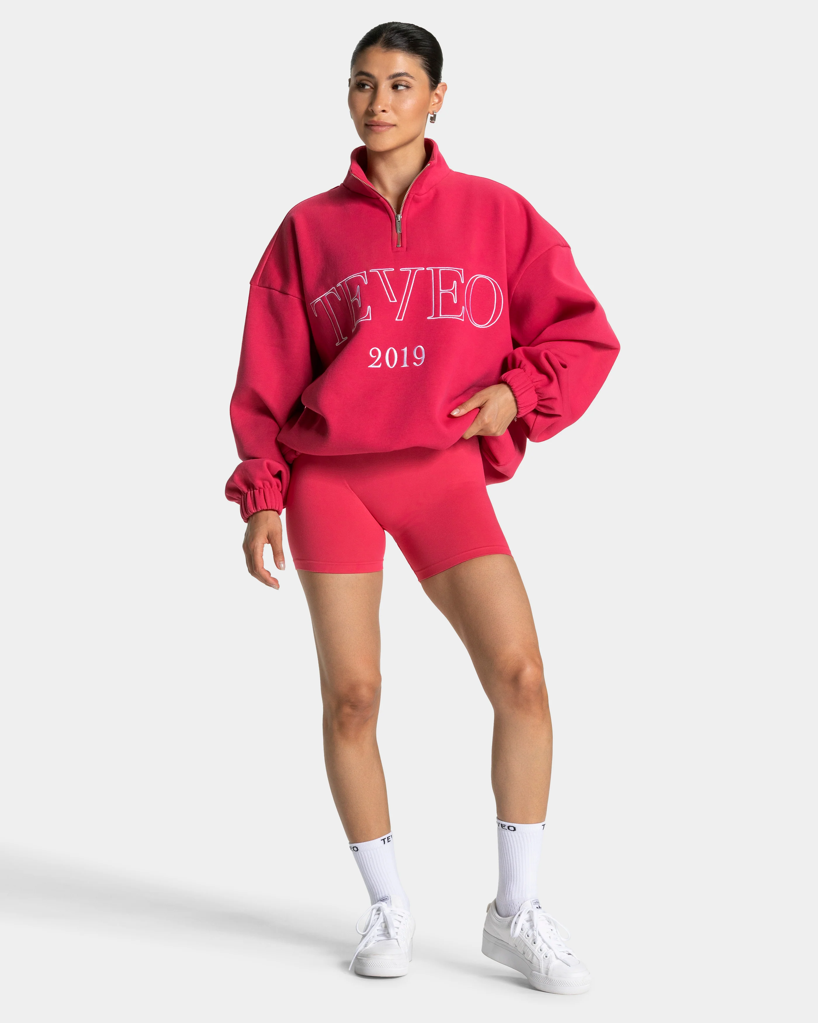 Femme Half Zip Sweater "Berry" - Image 3