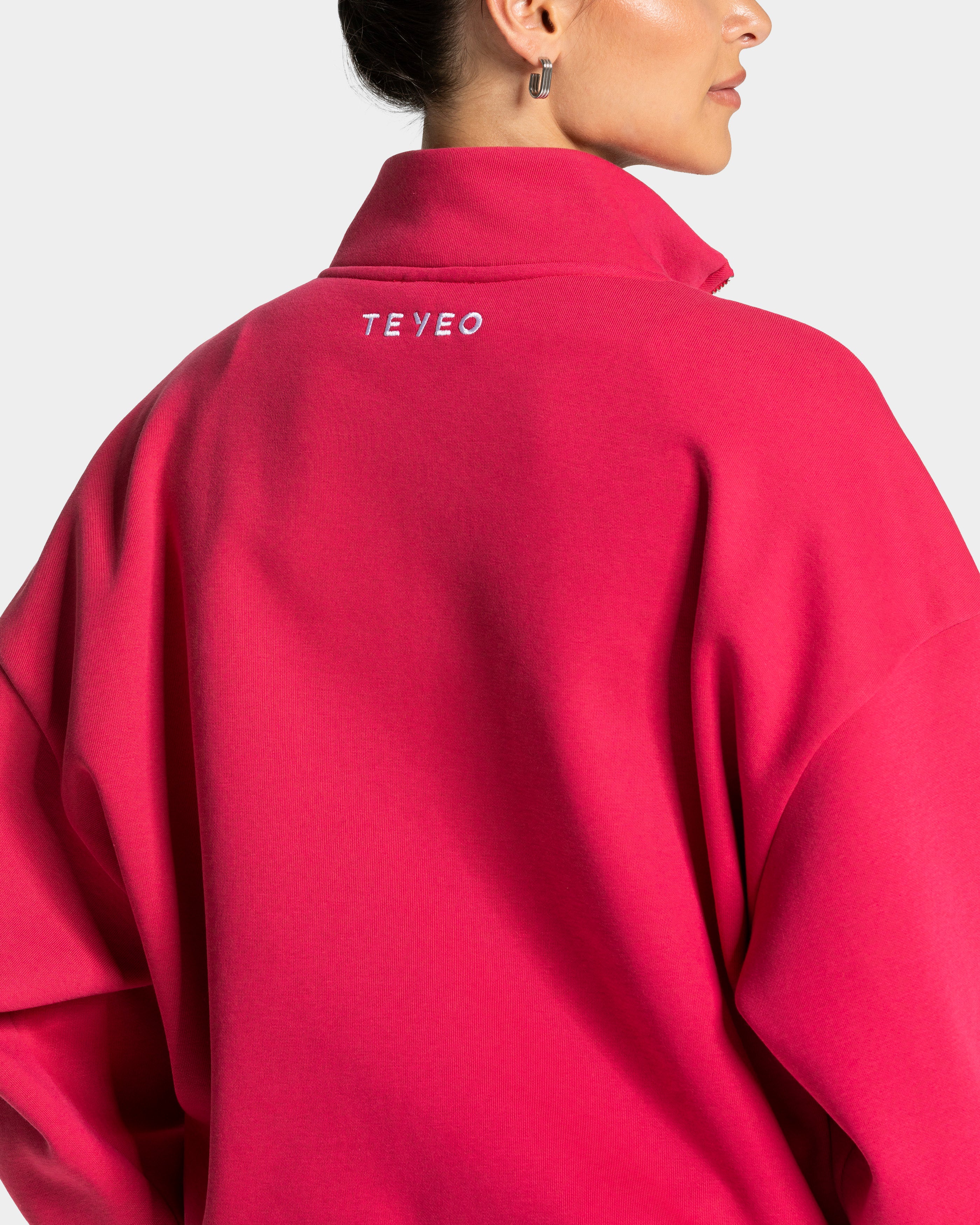 Femme Half Zip Sweater "Berry" - Image 4