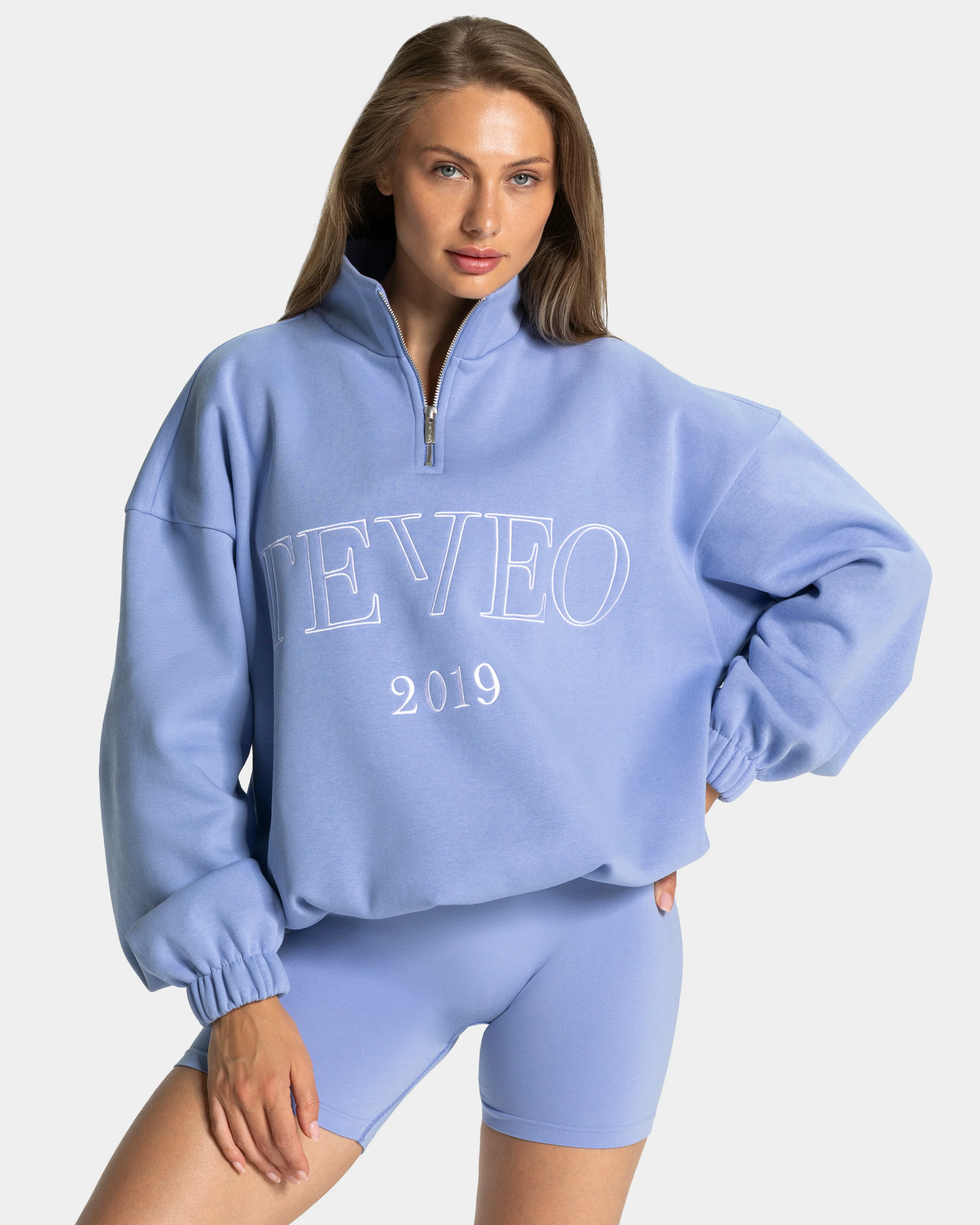 Femme Half Zip Sweater "Frozen"