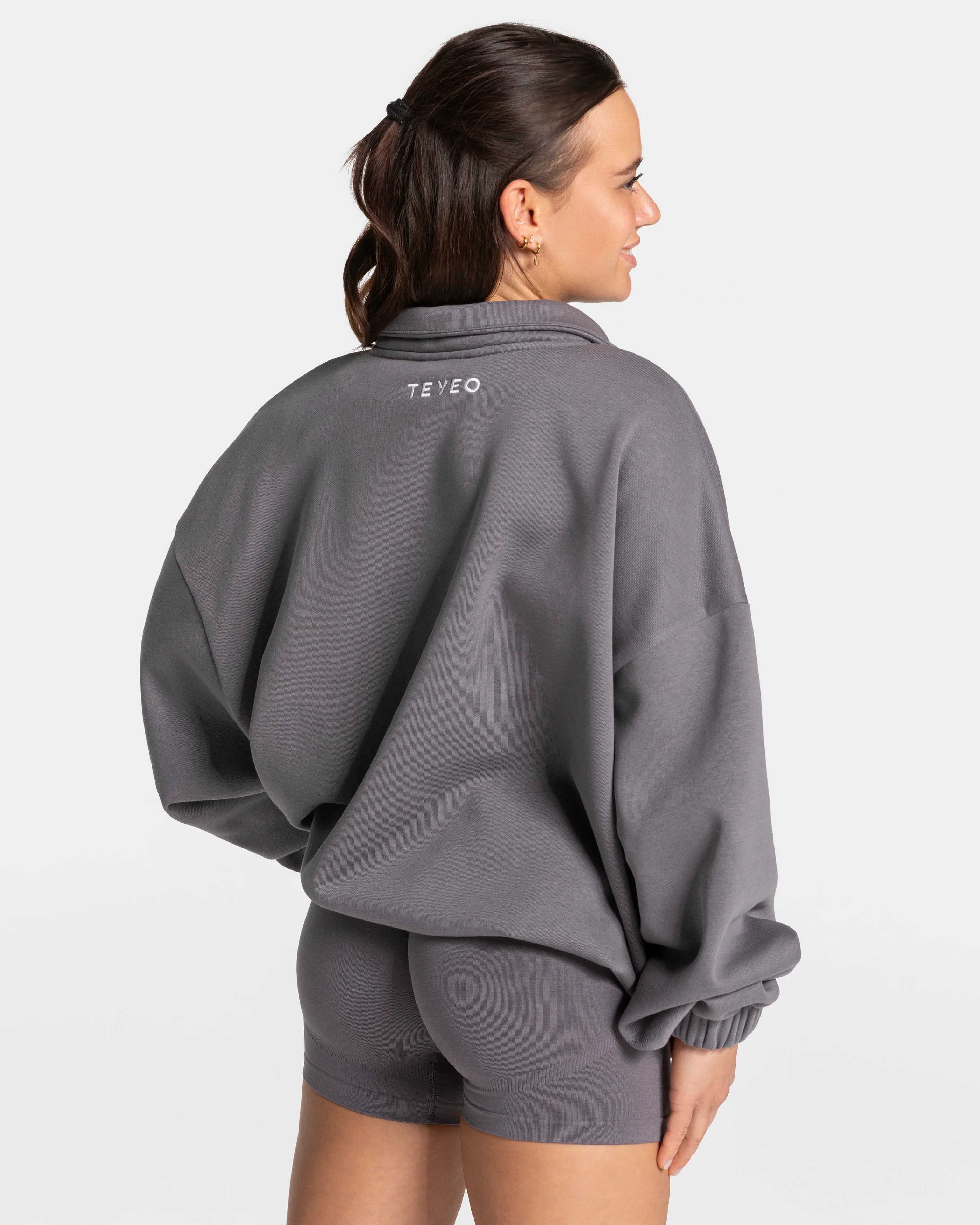 Femme Half Zip Sweater "Graphit" - Image 2
