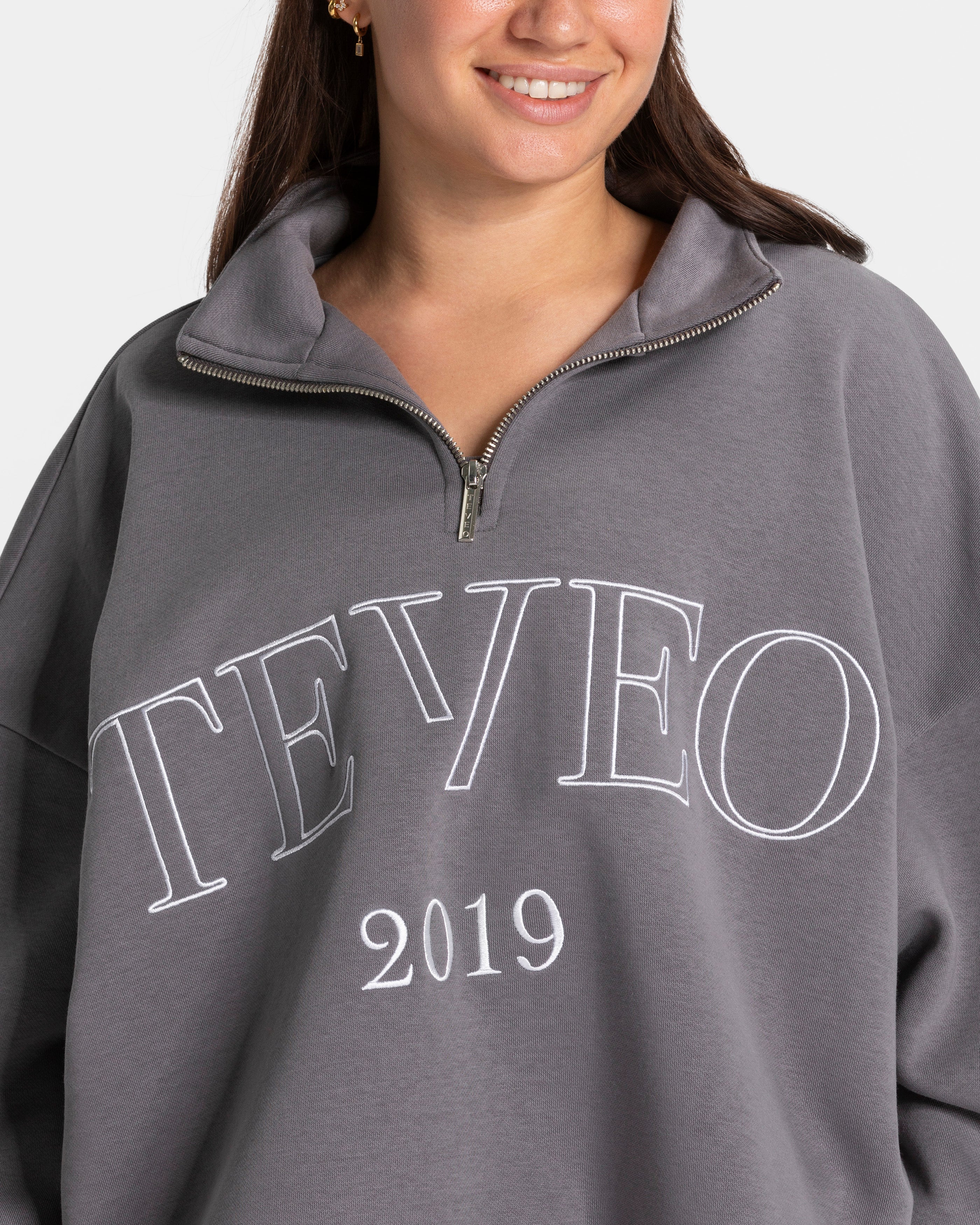 Femme Half Zip Sweater "Graphit" - Image 4