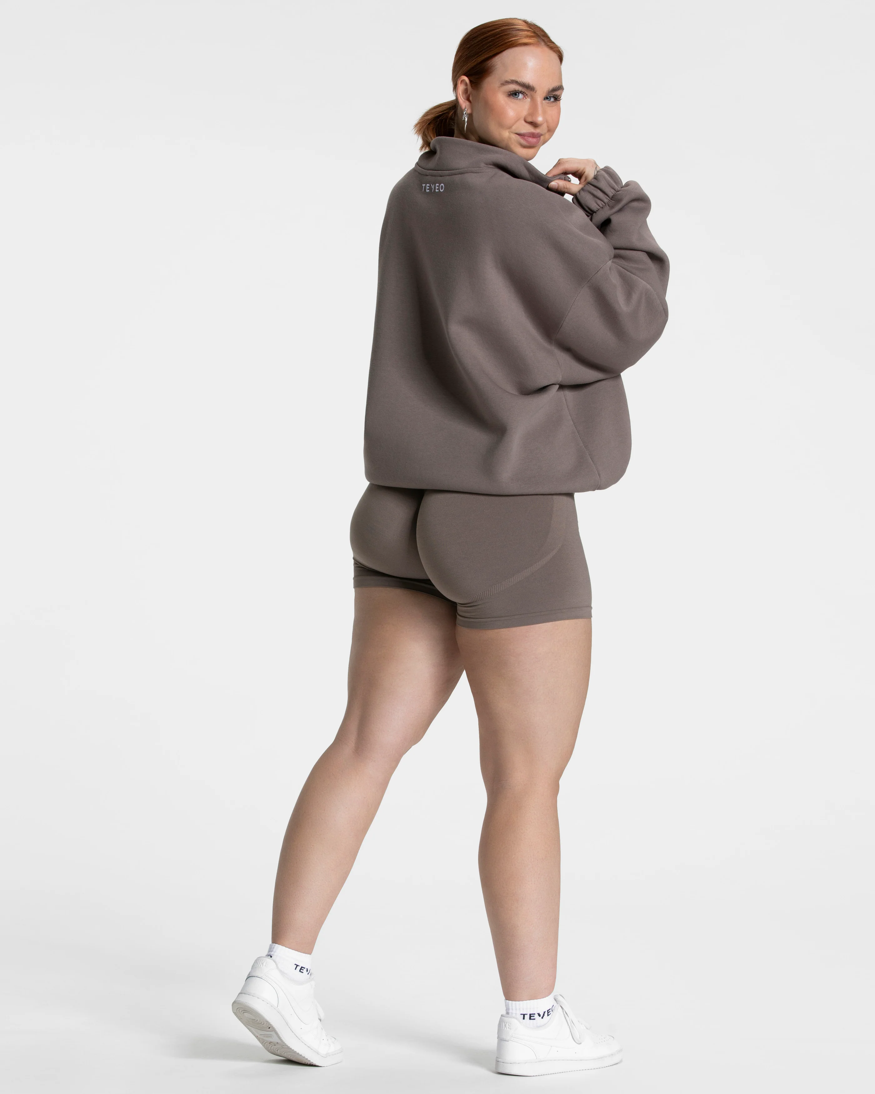 Femme Half Zip Sweater "Mokka" - Image 5