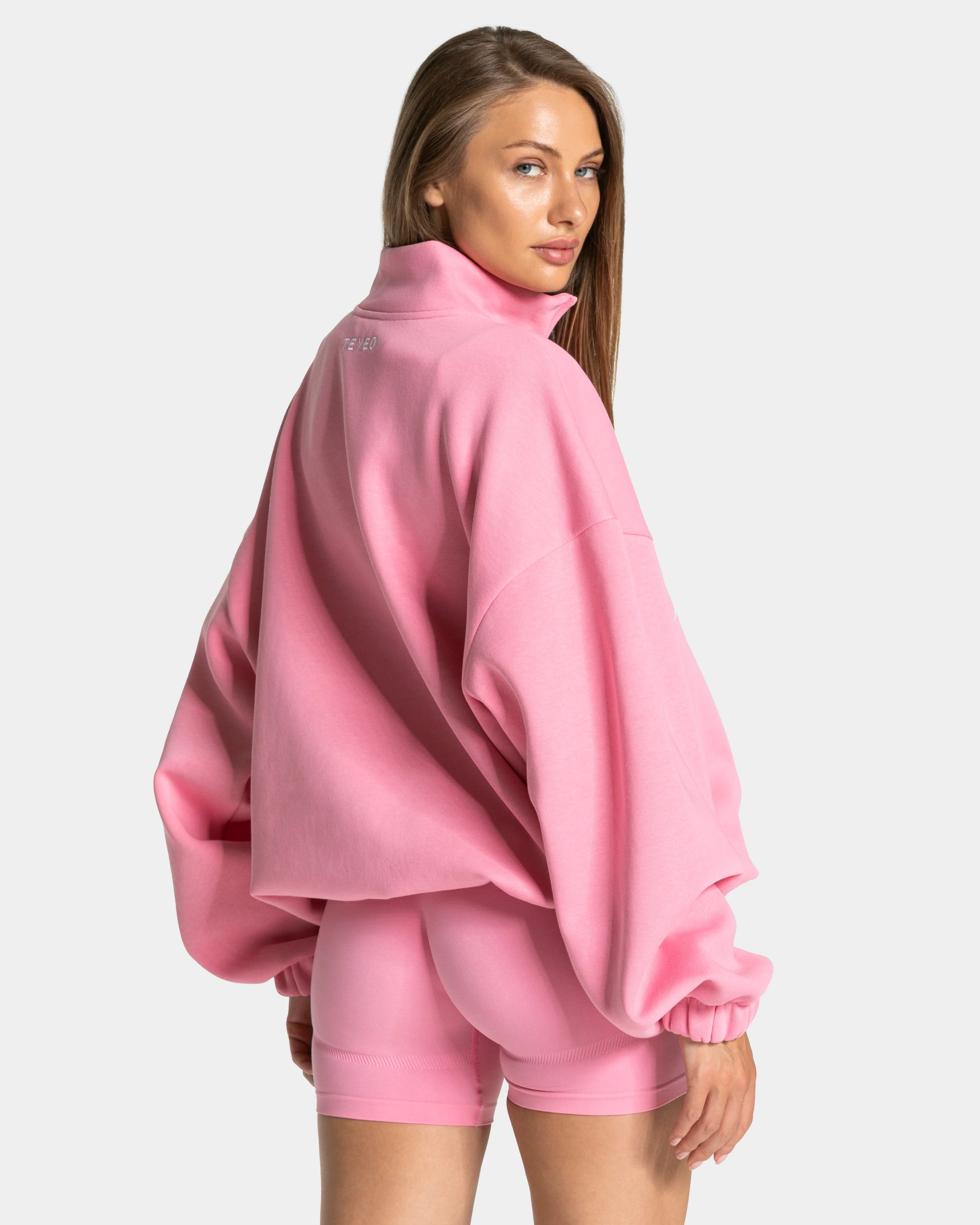 Femme Half Zip Sweater "Pink" - Image 2