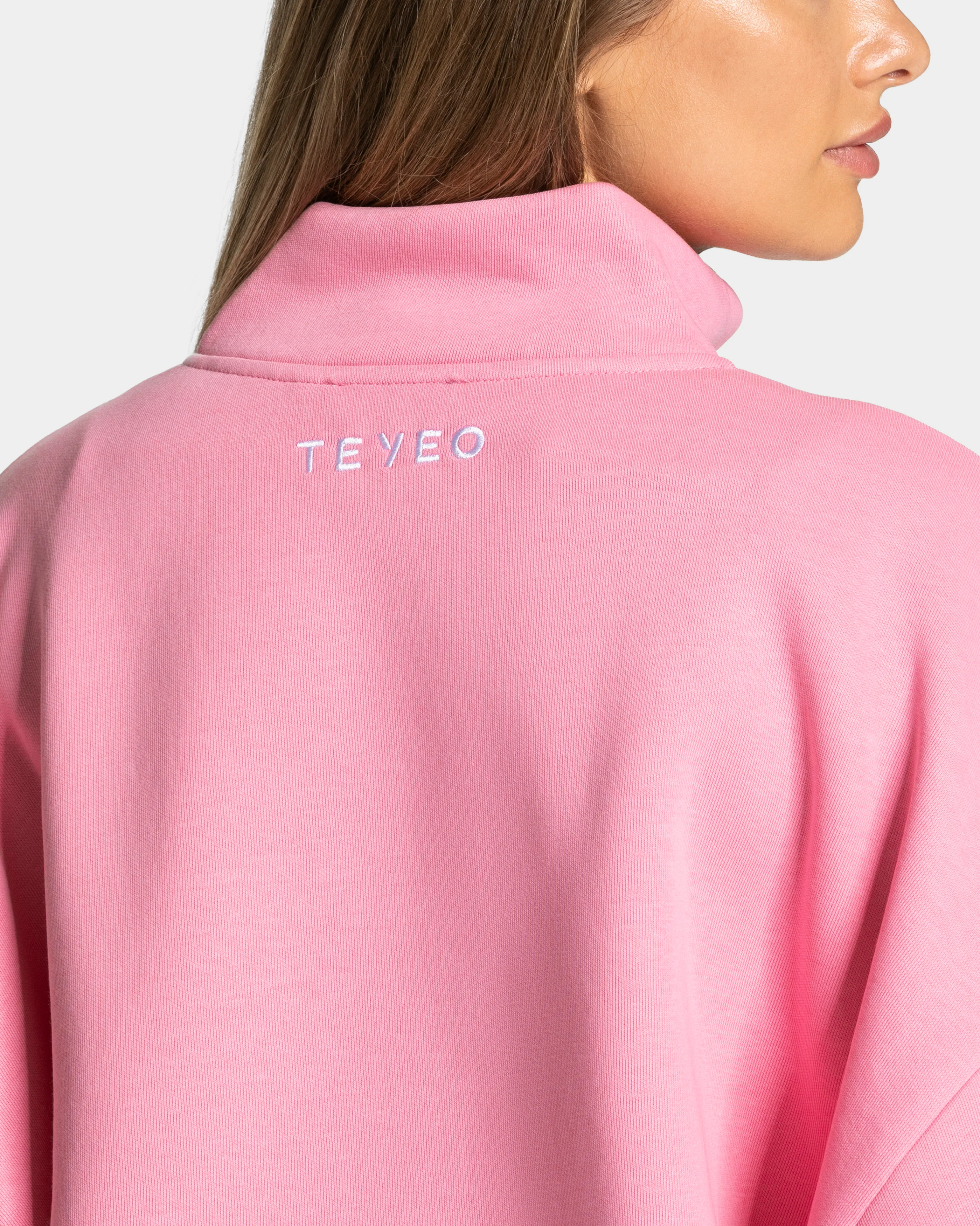 Femme Half Zip Sweater "Pink" - Image 4