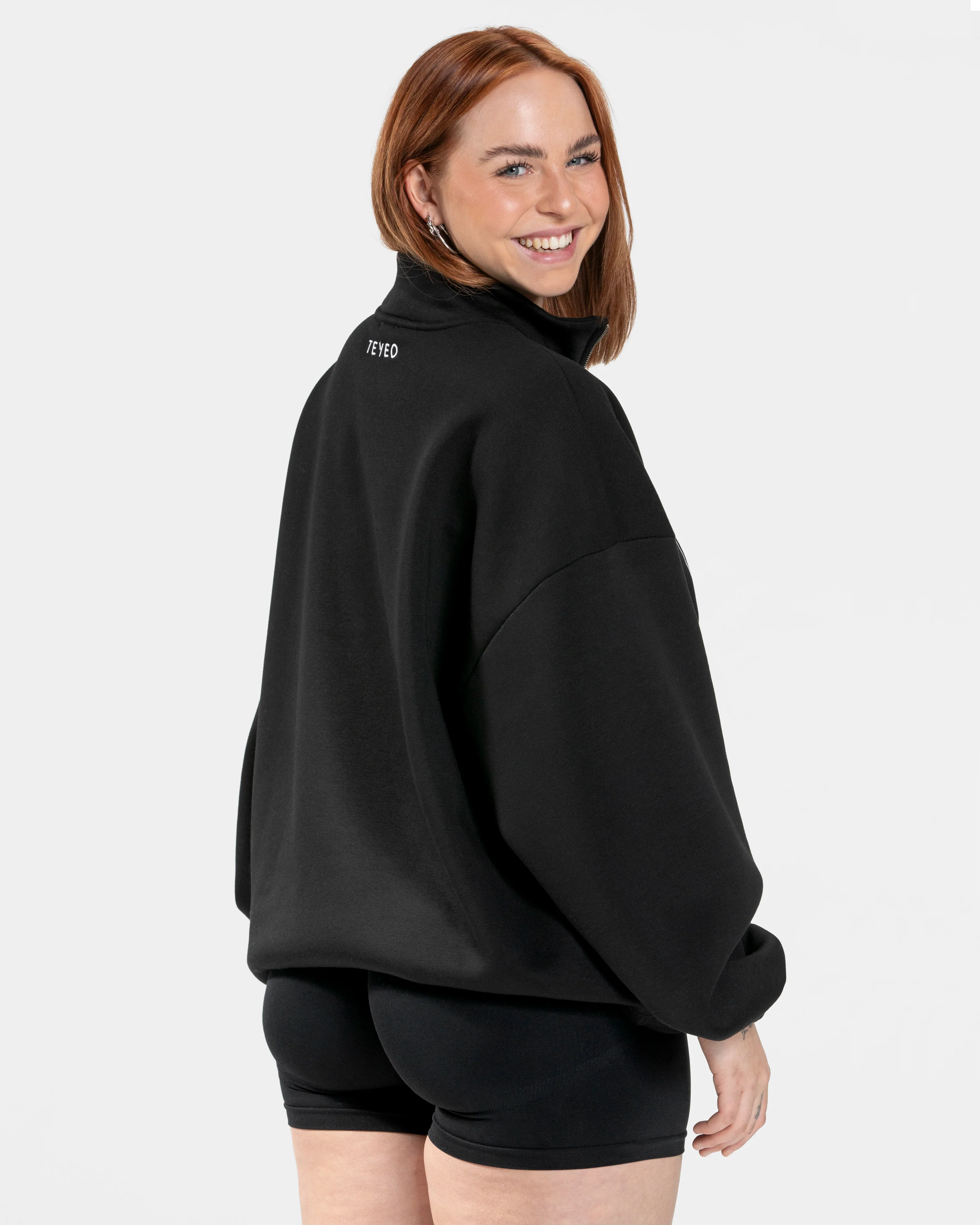 Femme Half Zip Sweater "Schwarz" - Image 4