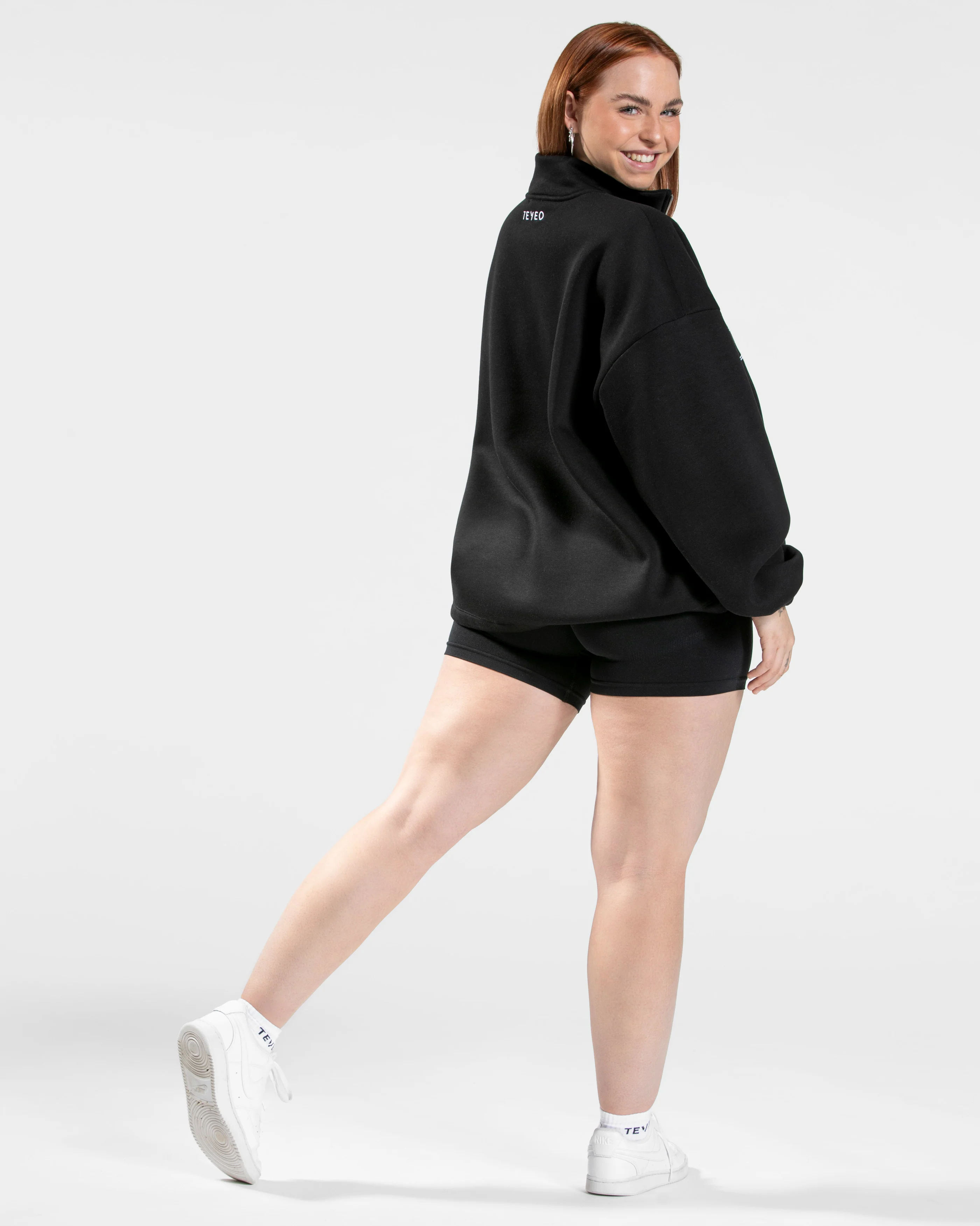 Femme Half Zip Sweater "Schwarz" - Image 5
