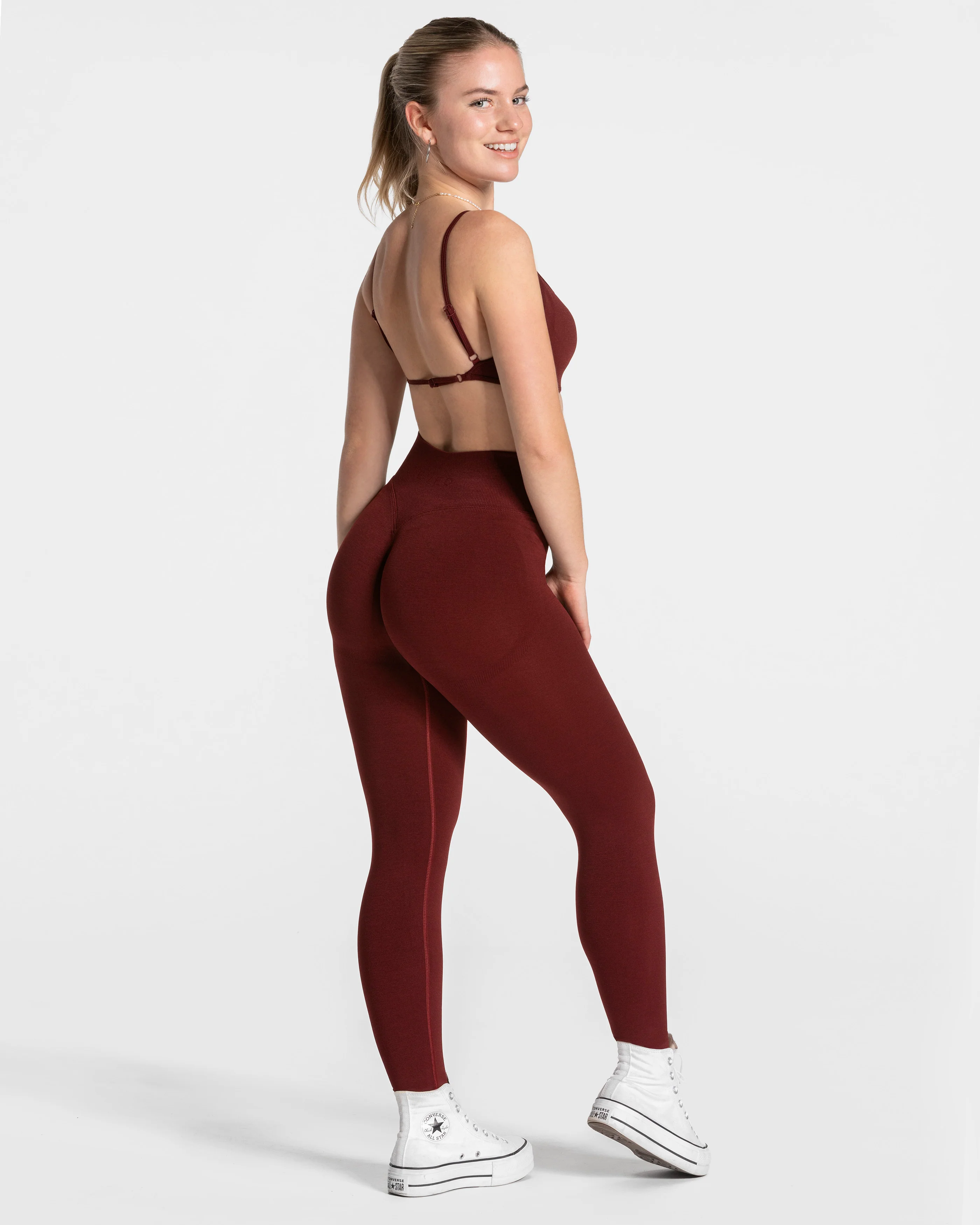Femme Sculpt Scrunch Leggings "Weinrot" - Image 5