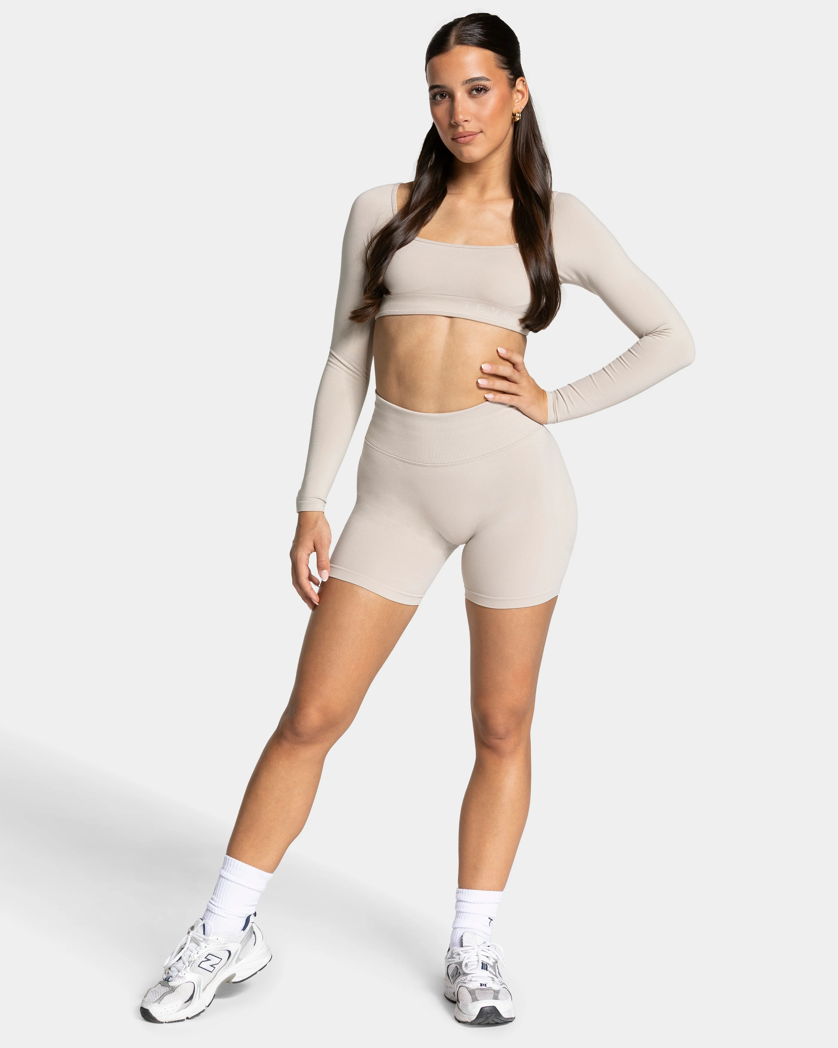 Femme Sculpt Scrunch Shorts "Cream" - Image 3