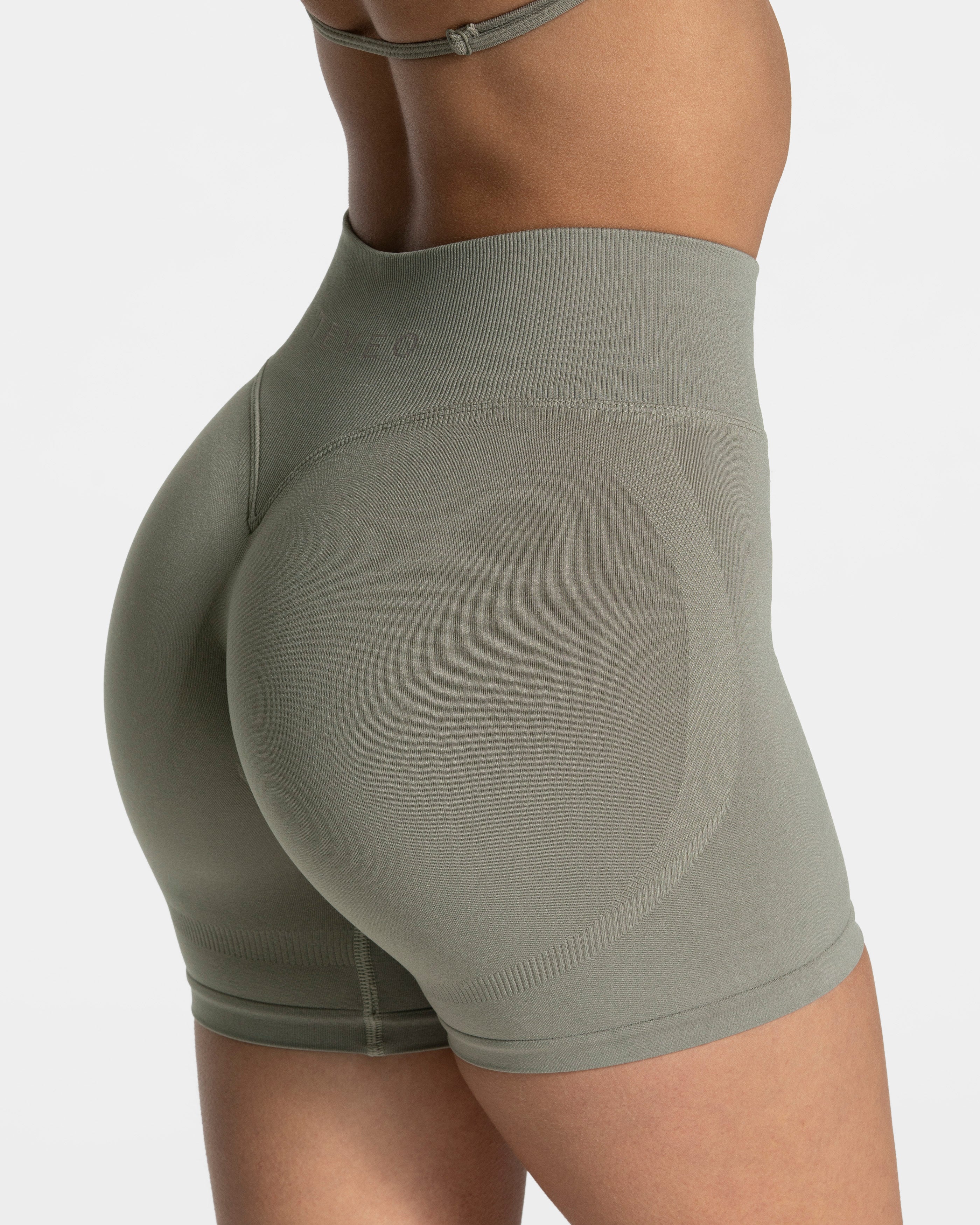 Femme Sculpt Scrunch Shorts "Khaki" - Image 4