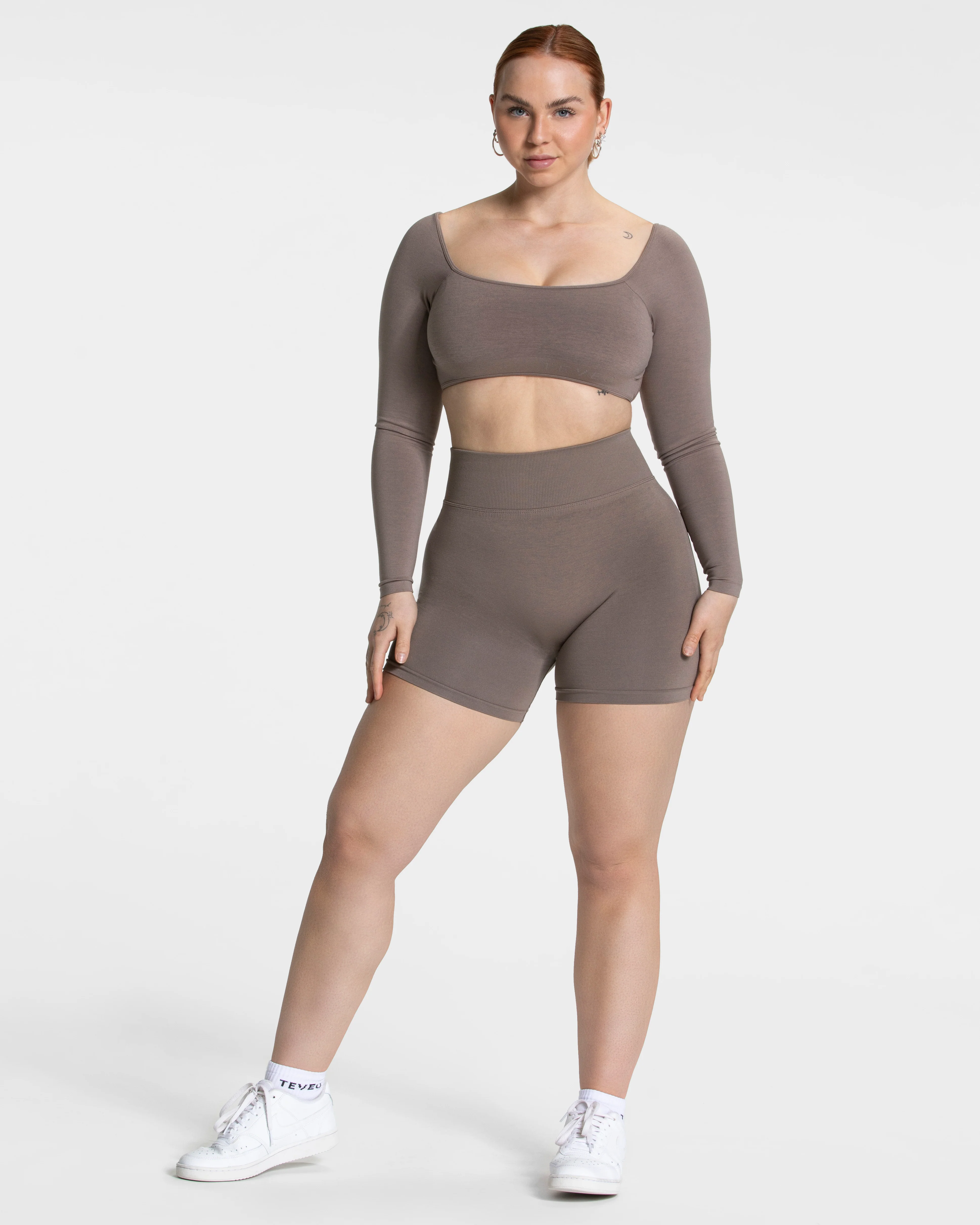 Femme Sculpt Scrunch Shorts "Mokka" - Image 3