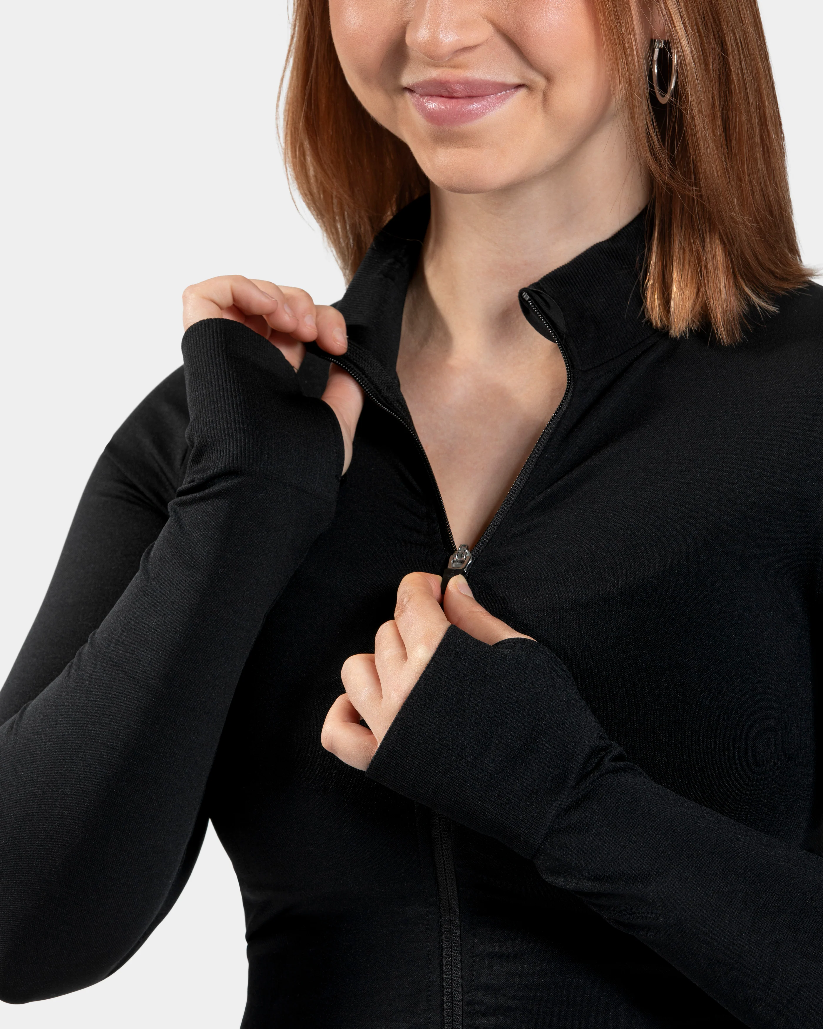 Femme Shaping Zip Jacke "Schwarz" - Image 4