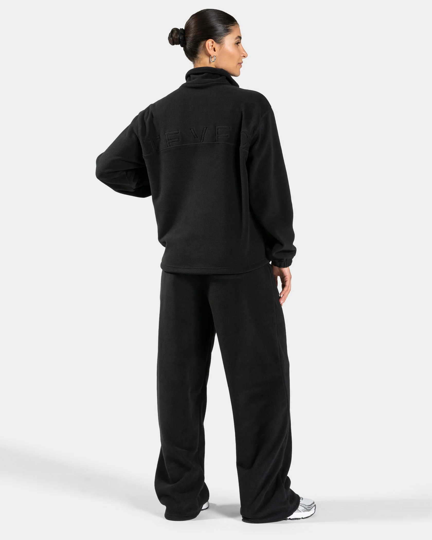 Fleece Half Zip Sweater "Schwarz" - Image 5