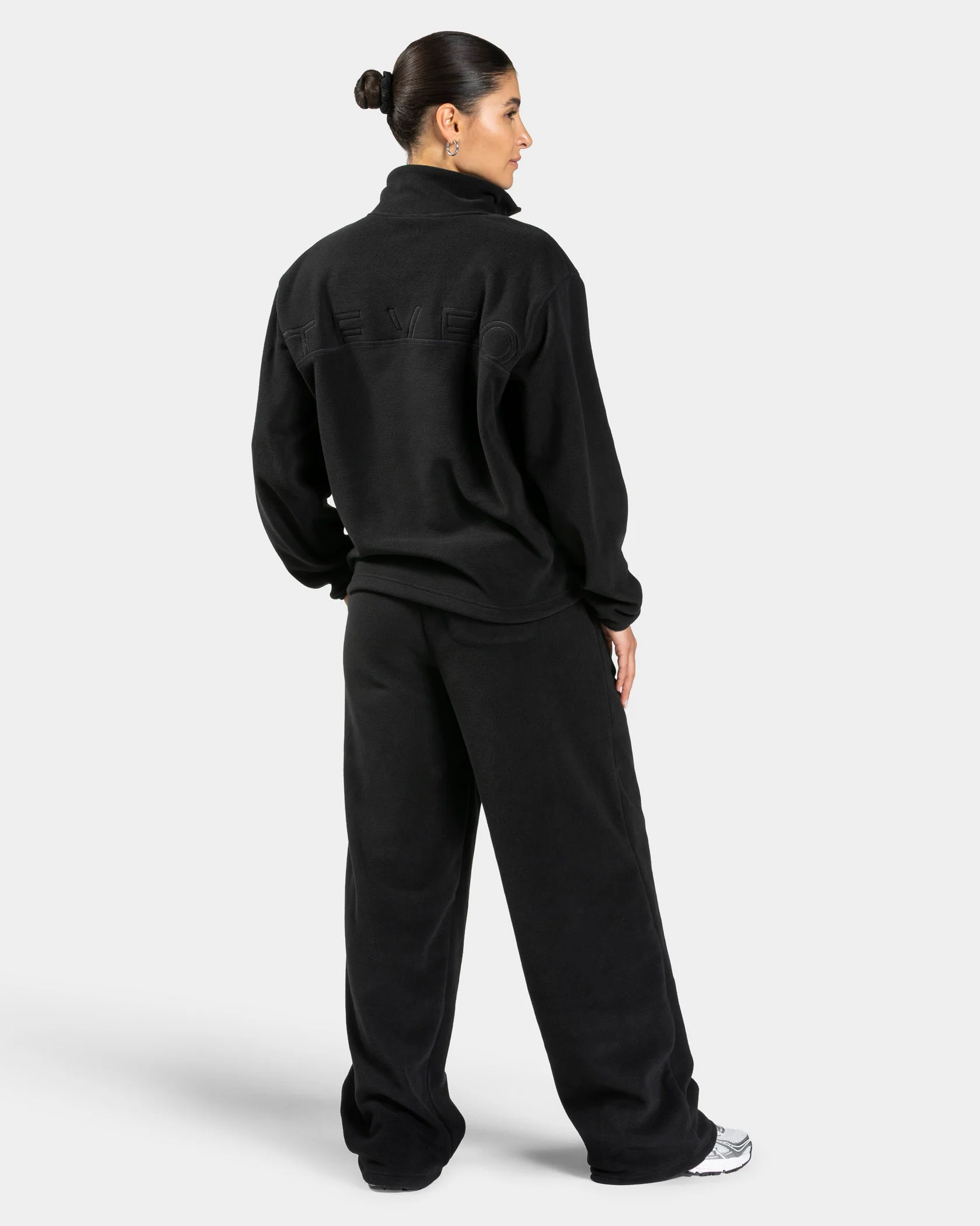 Fleece Zip Jacke "Schwarz" - Image 5