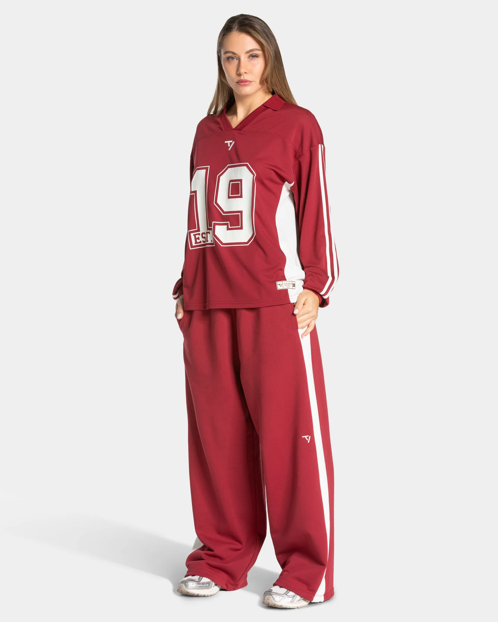 Football Polo Longsleeve "Cranberry" - Image 3