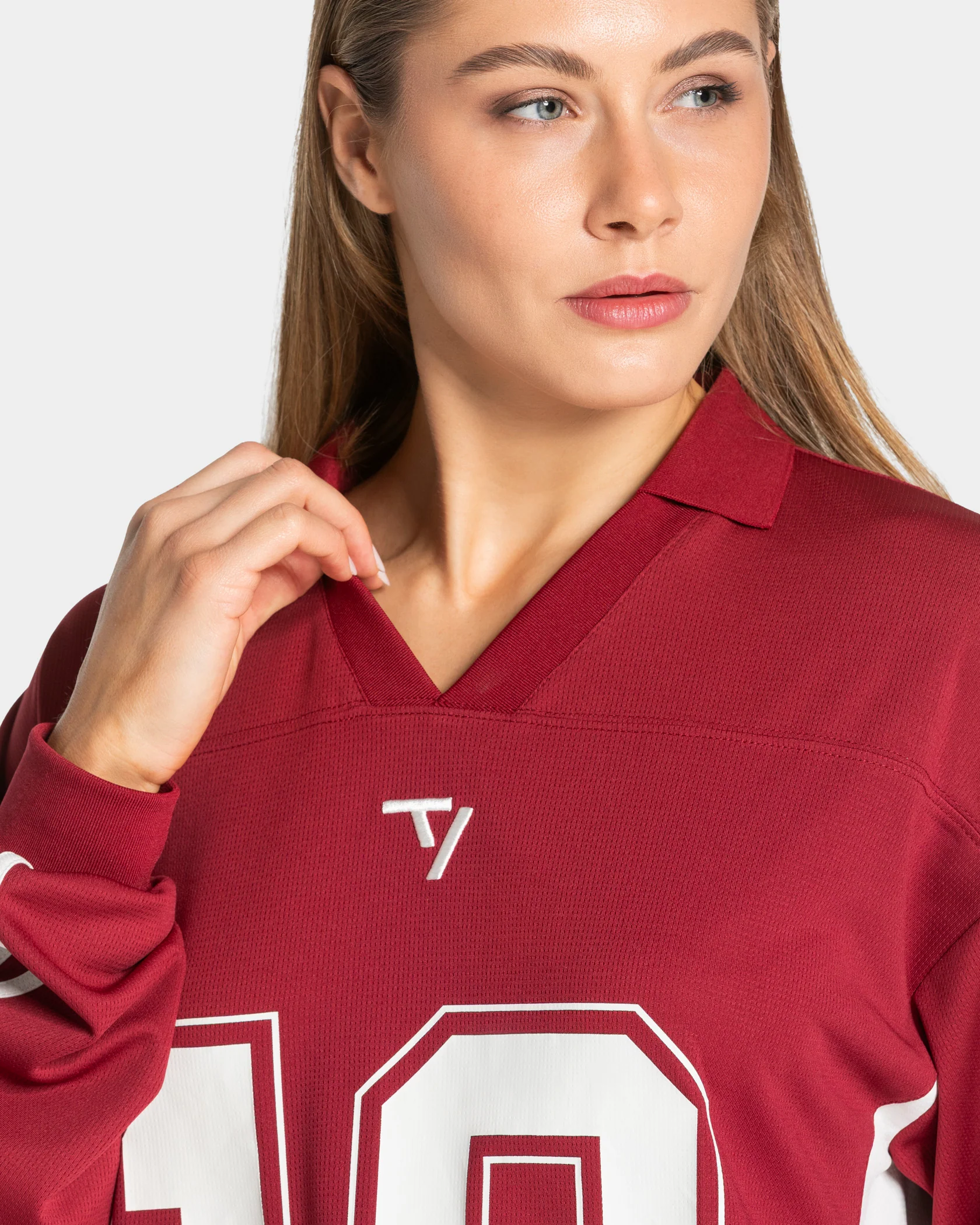 Football Polo Longsleeve "Cranberry" - Image 4