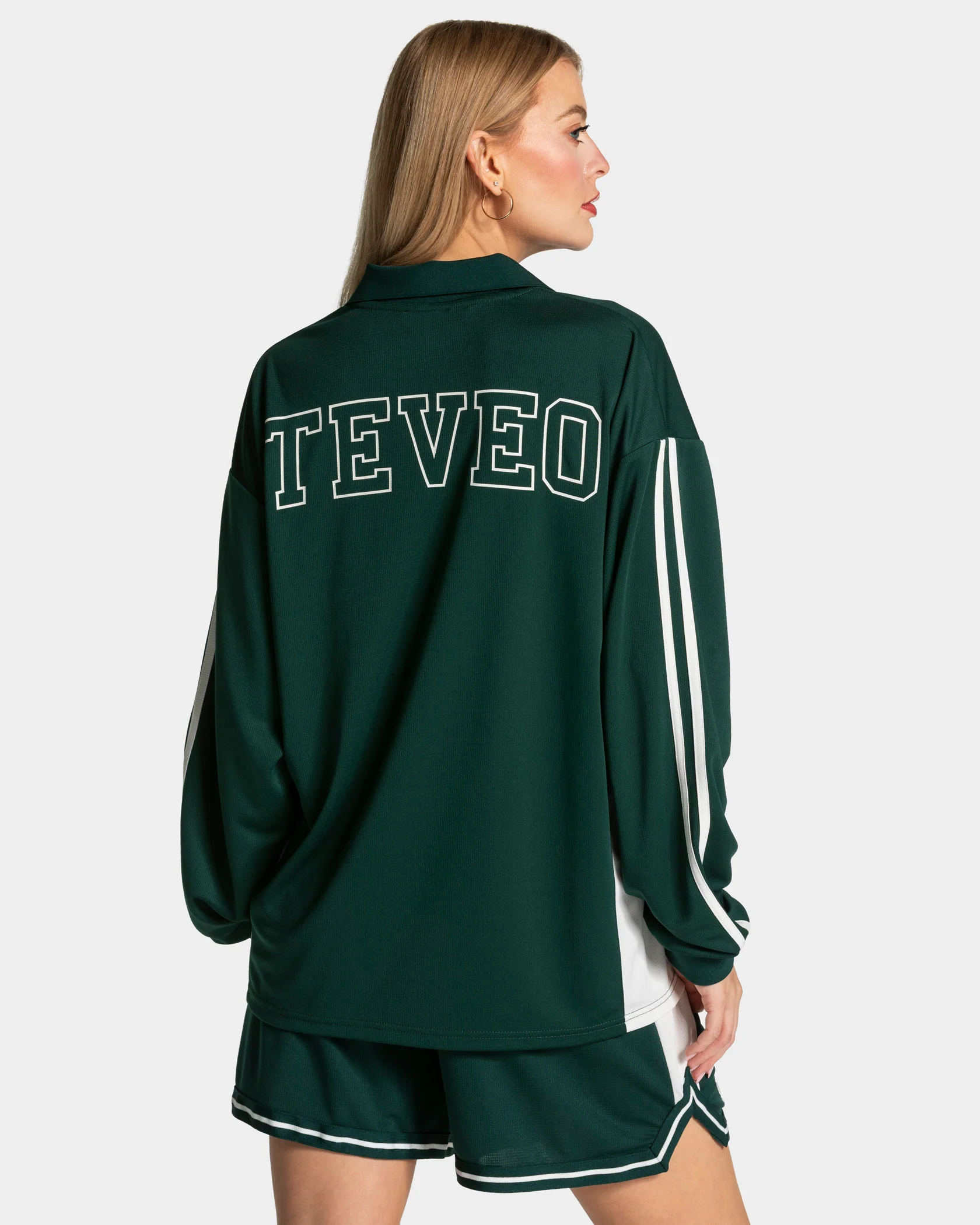 Football Polo Longsleeve "Dunkelgrün" - Image 2
