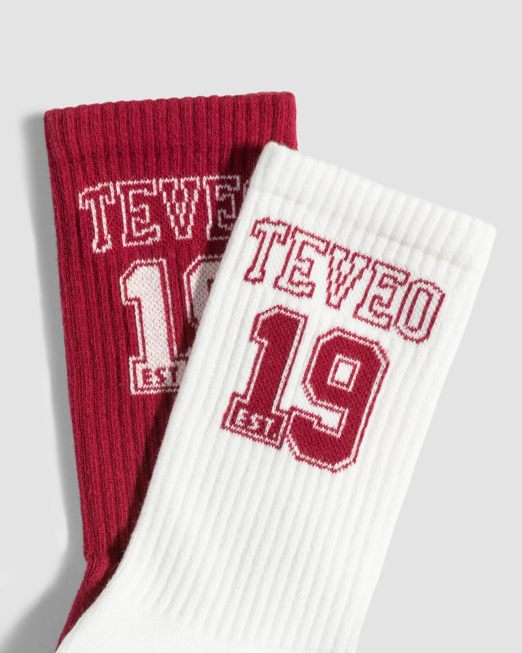 Football Socken (2er-Pack) "Cranberry/Off White" - Image 3