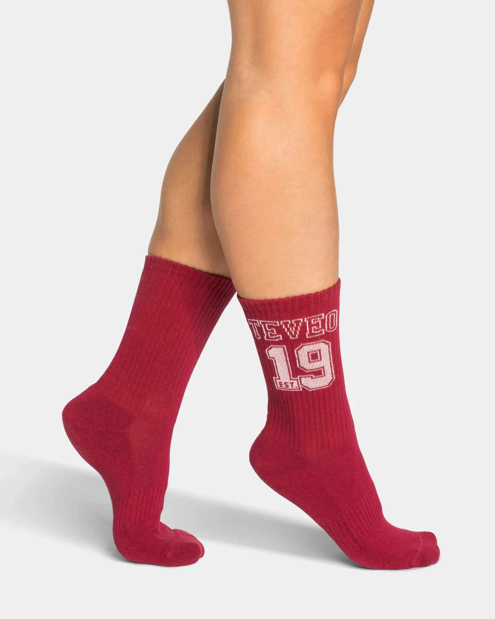 Football Socken (2er-Pack) "Cranberry/Off White" - Image 4