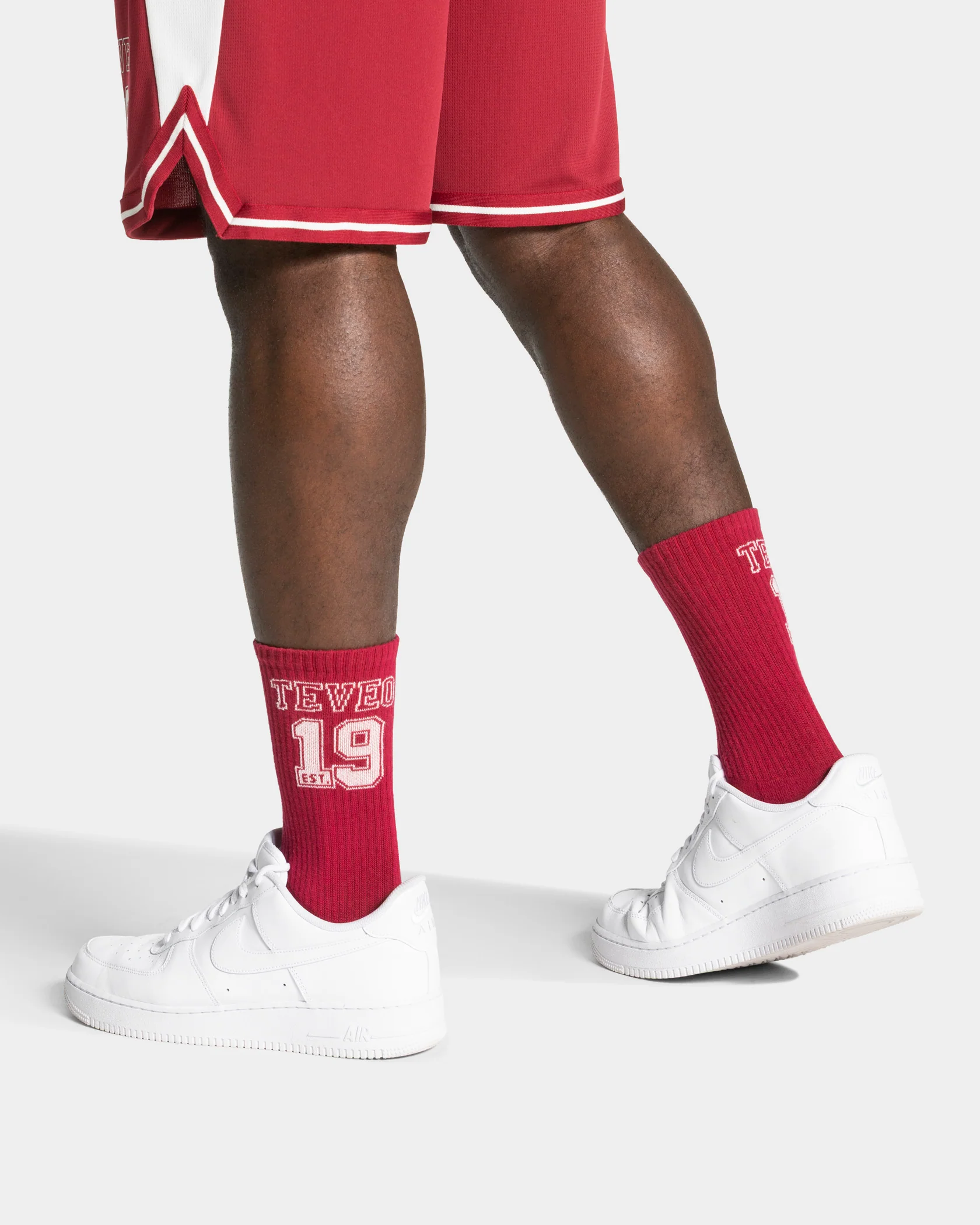 Football Socken (2er-Pack) "Cranberry/Off White" - Image 5