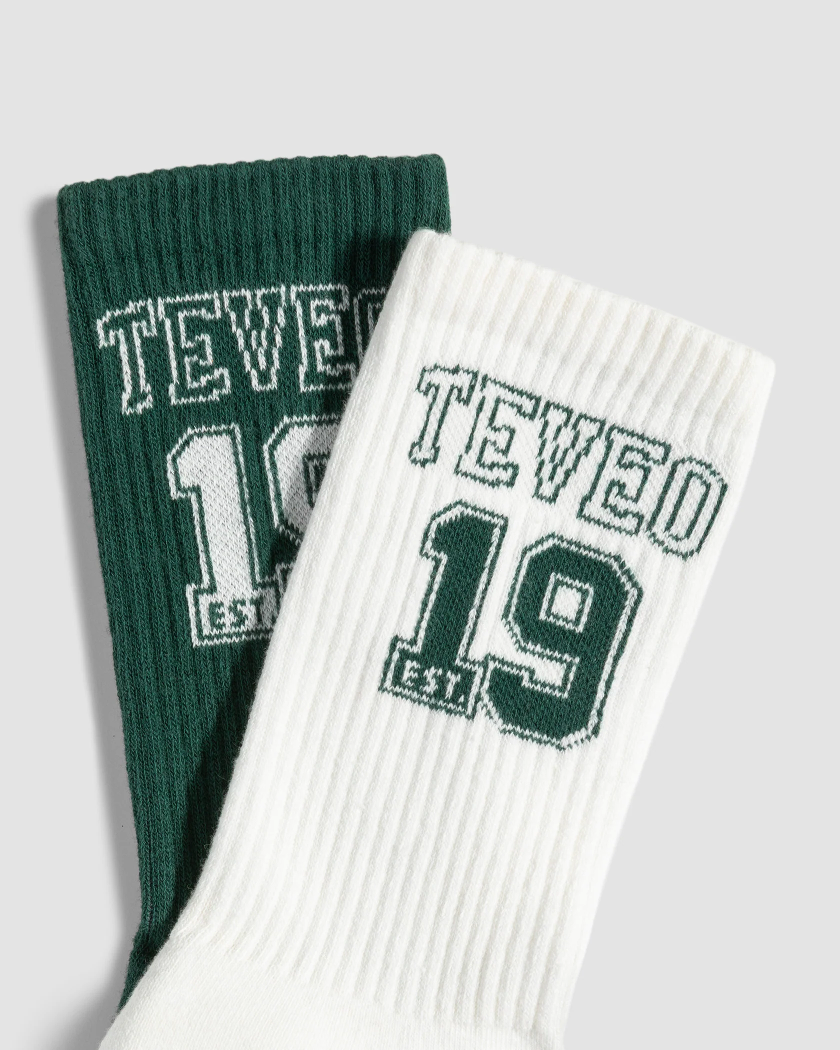 Football Socken (2er-Pack) "Dunkelgrün/Off White" - Image 3