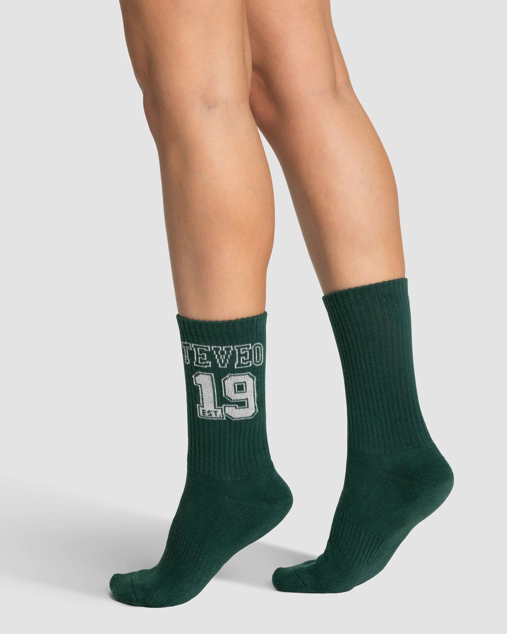 Football Socken (2er-Pack) "Dunkelgrün/Off White" - Image 4