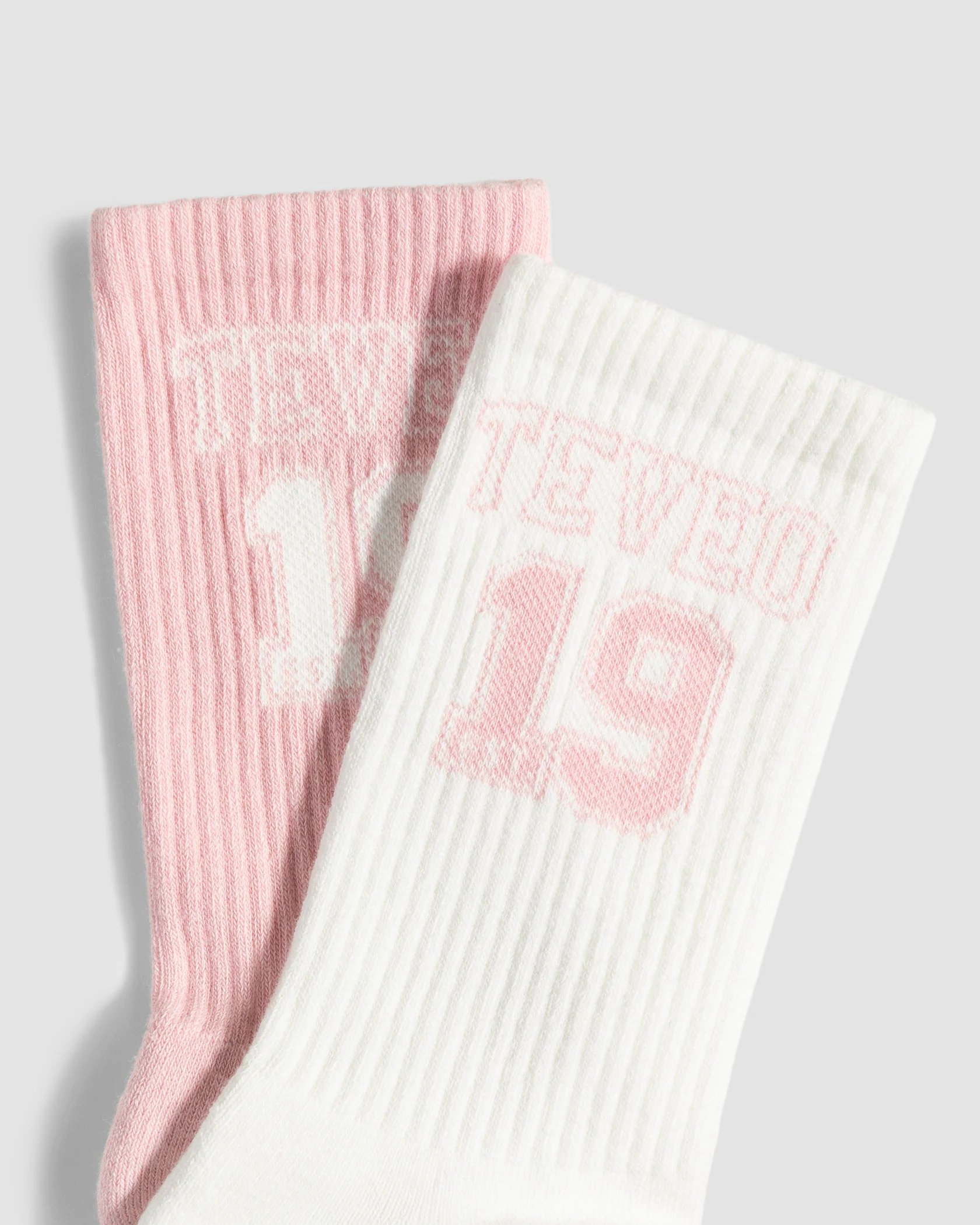 Football Socken (2er-Pack) "Rosa/Off White" - Image 3