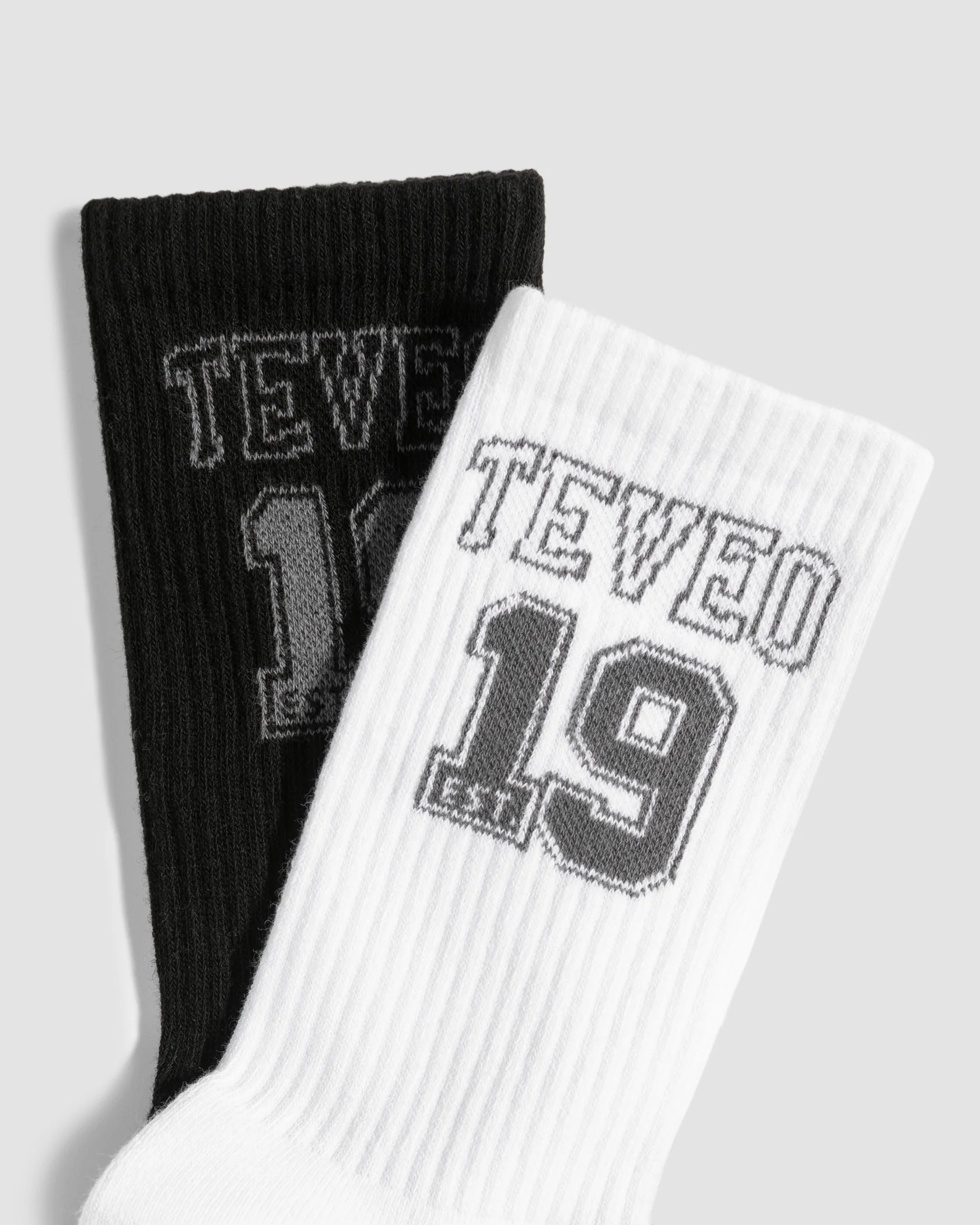 Football Socken (2er-Pack) "Schwarz/Weiß" - Image 4
