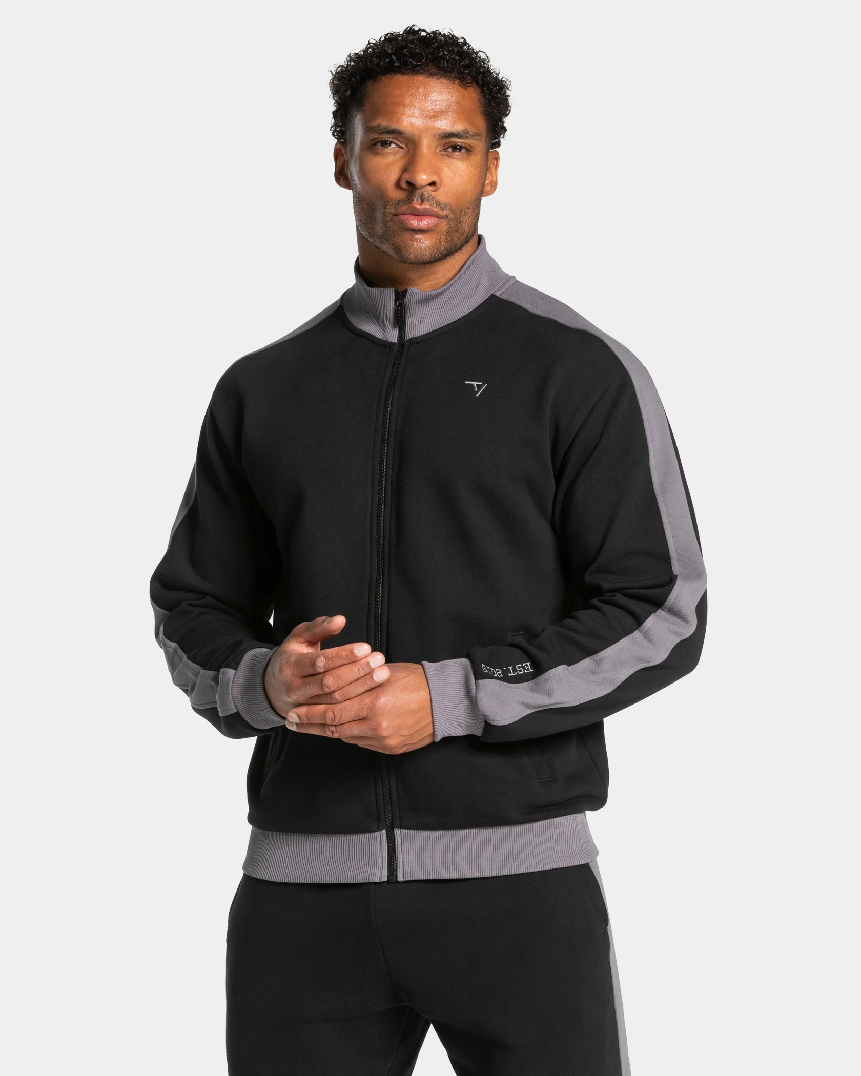 Football Zip Jacke "Schwarz"