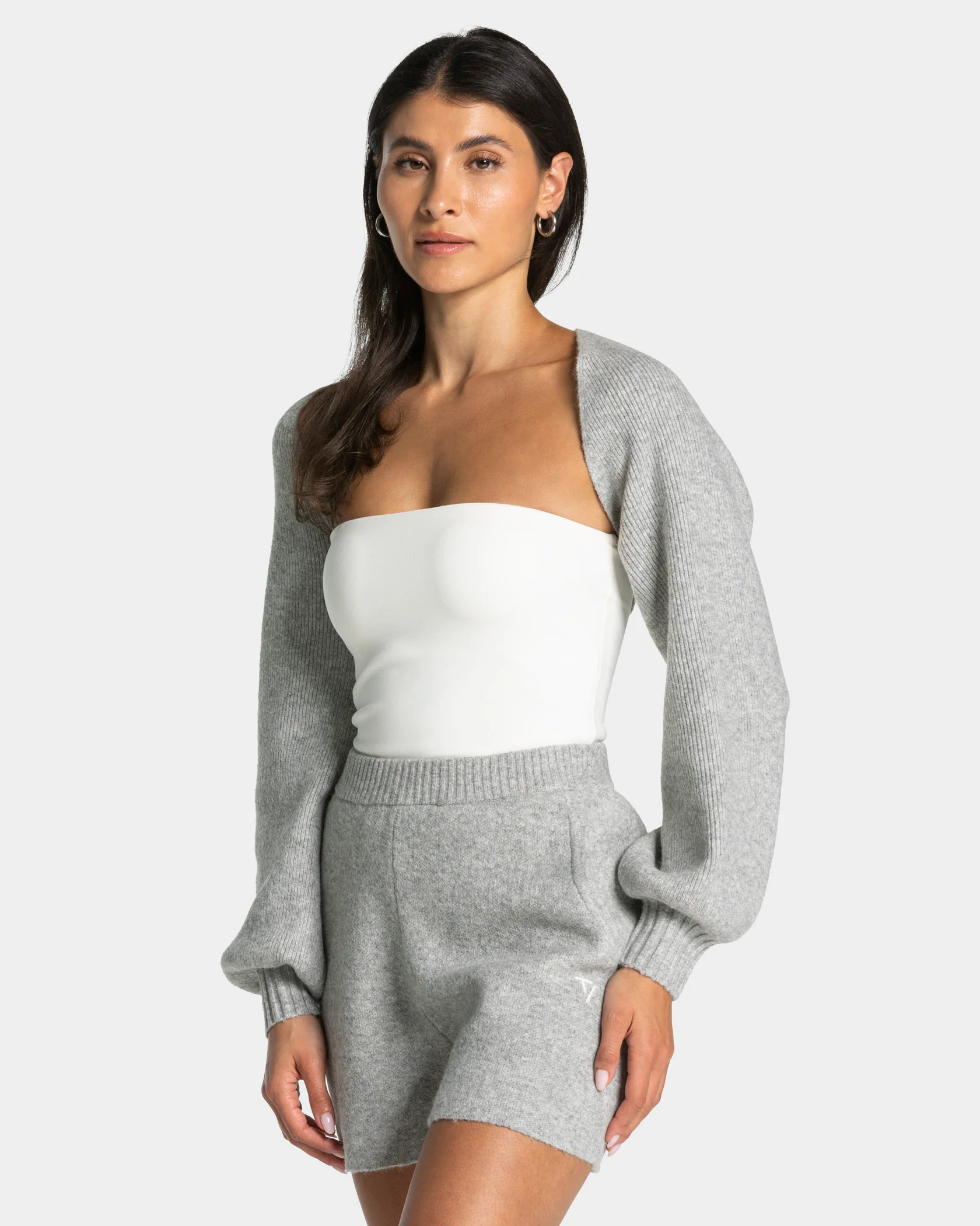 Knit Bolero "Grau Meliert" - Image 2