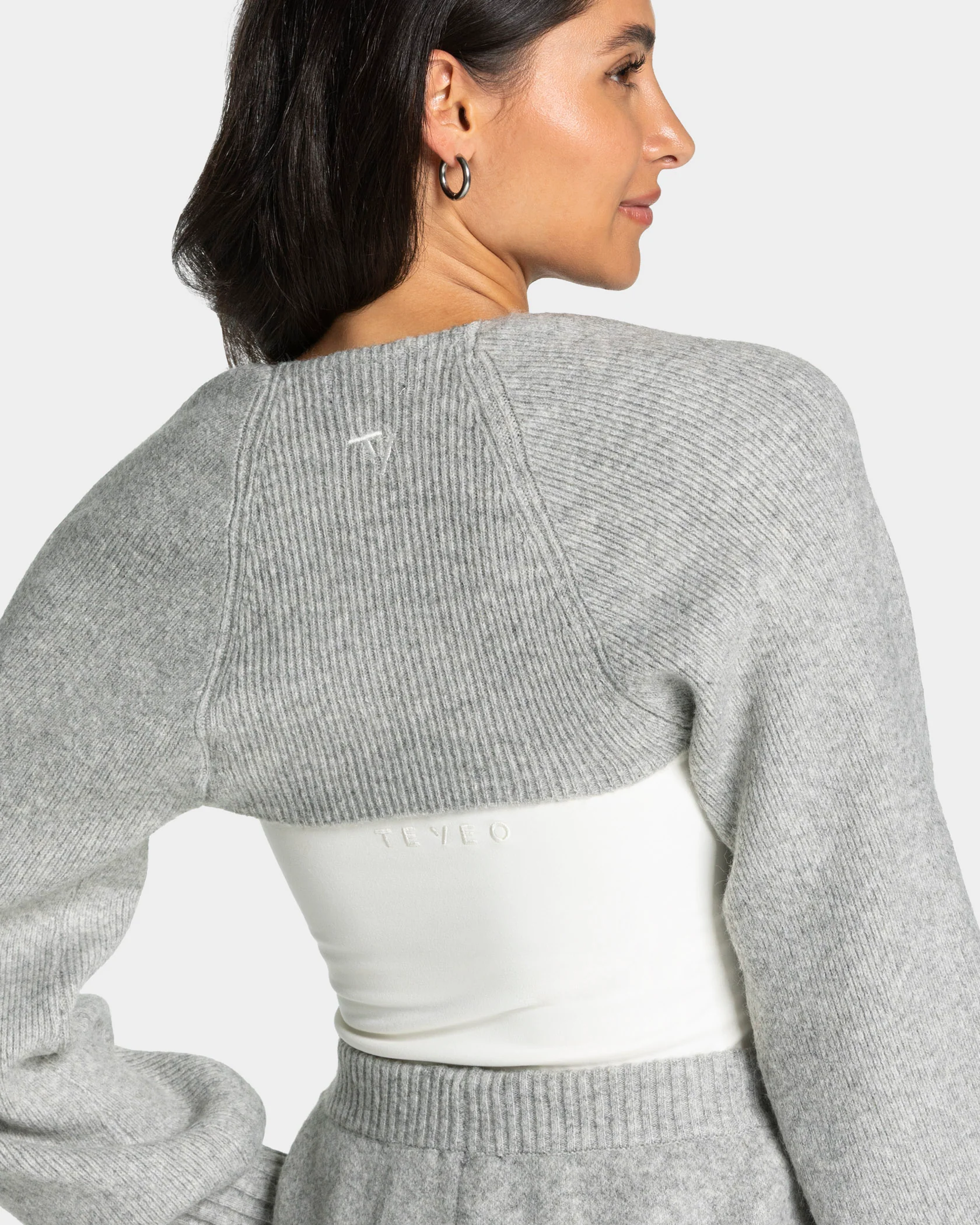 Knit Bolero "Grau Meliert" - Image 4