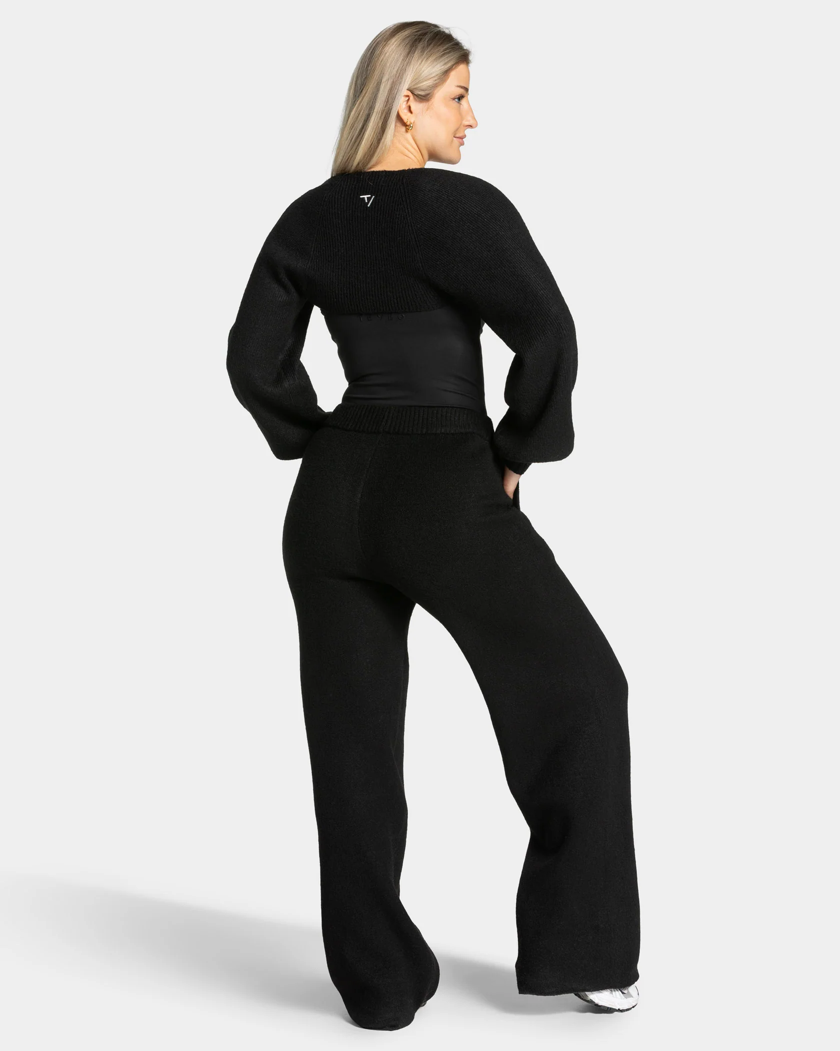 Knit Straight Leg Pants "Schwarz" - Image 5