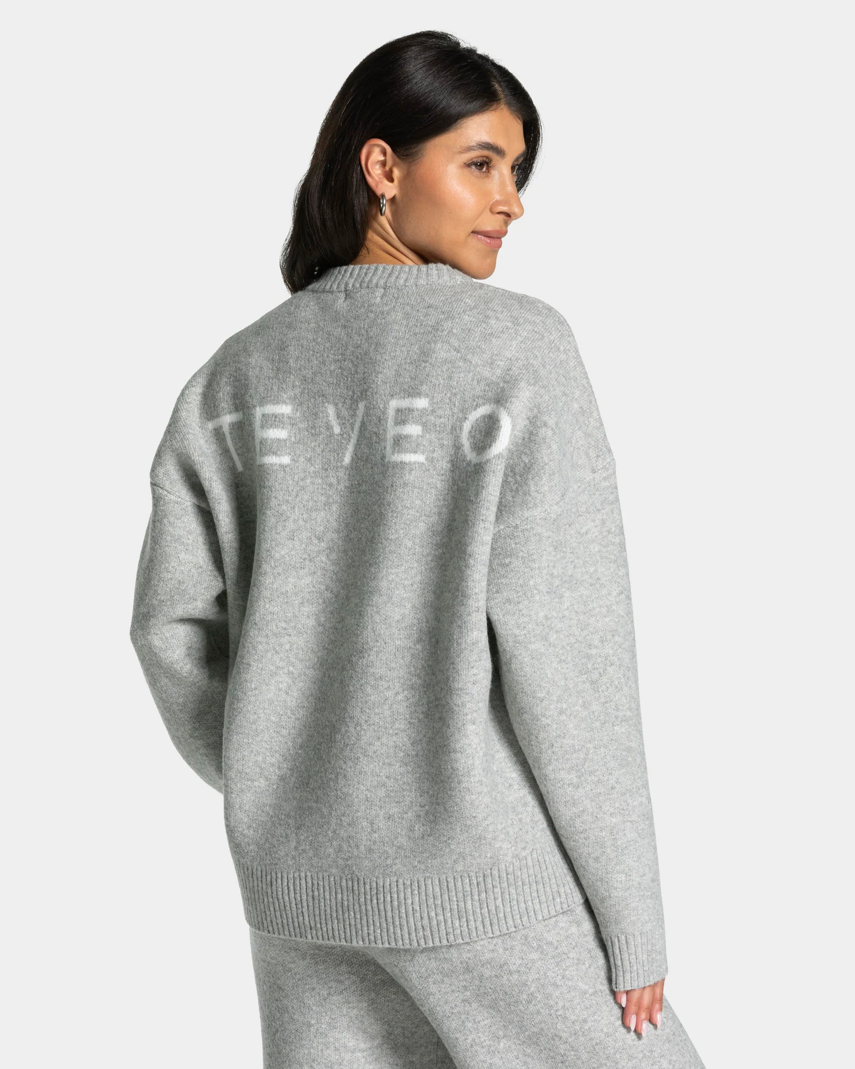 Knit Sweater "Grau Meliert"