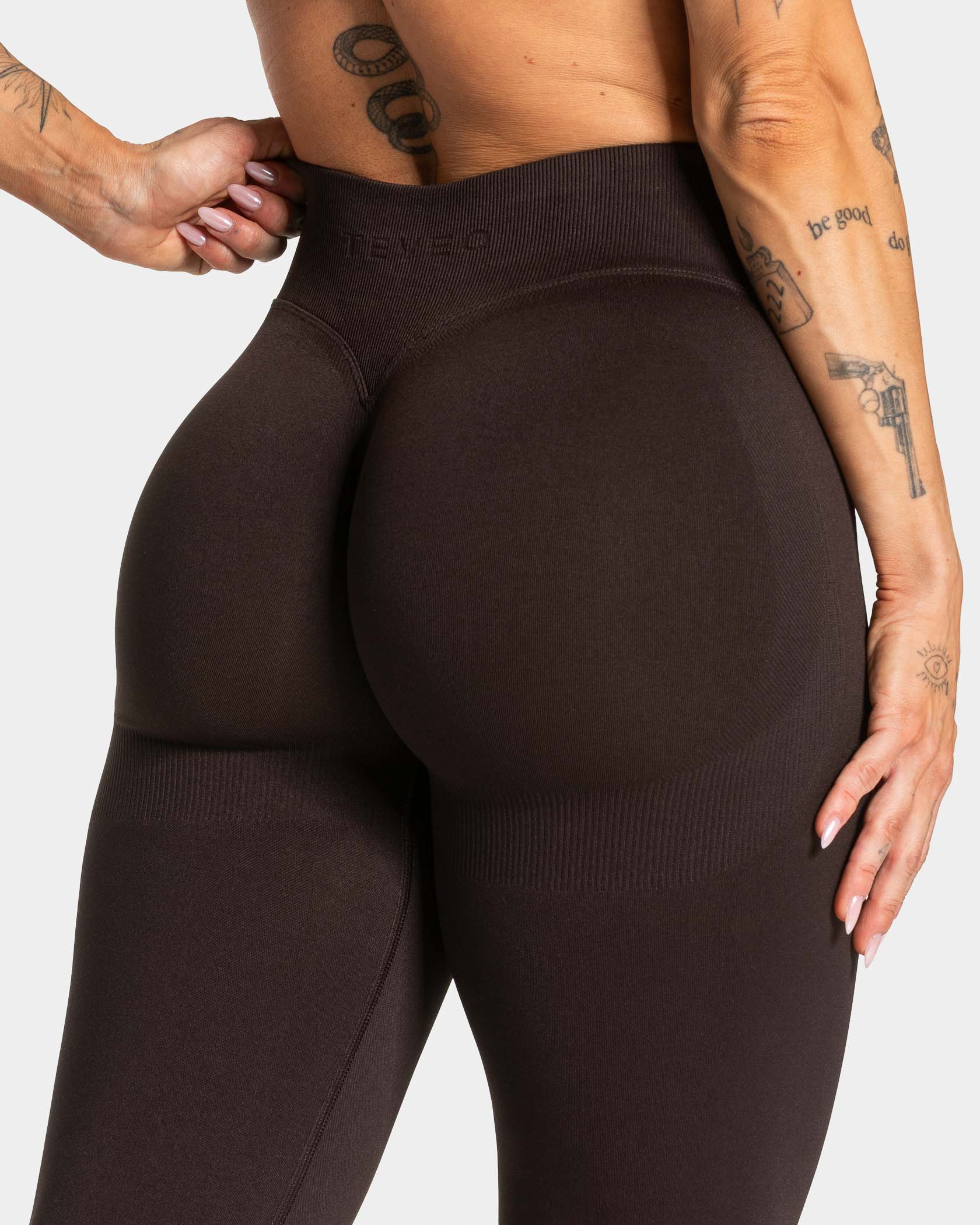 Lift Sculpt Scrunch Leggings "Dark Chocolate" - Image 4