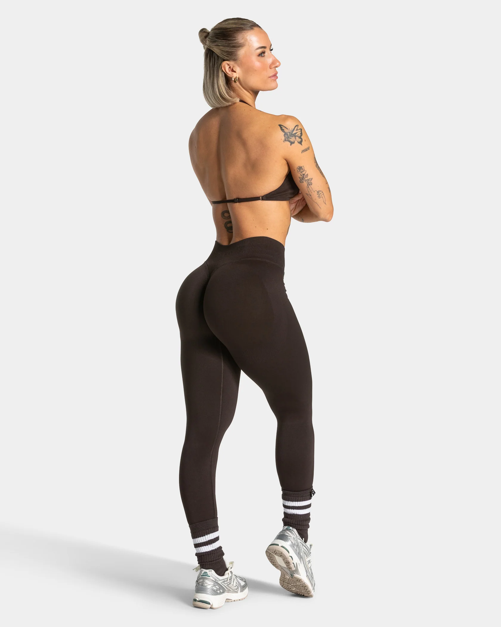 Lift Sculpt Scrunch Leggings "Dark Chocolate" - Image 5