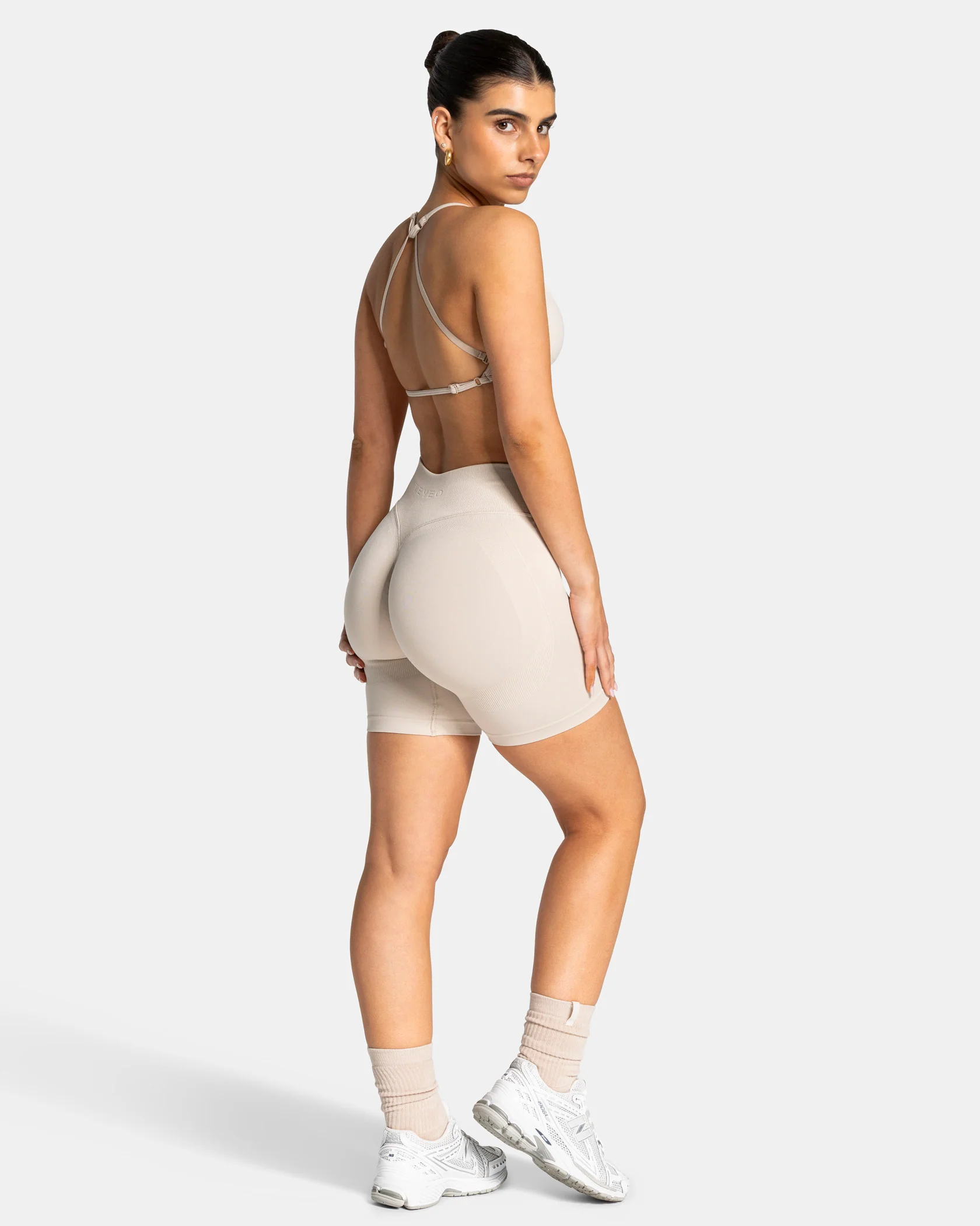 Lift Sculpt Scrunch Shorts "Cream" - Image 5